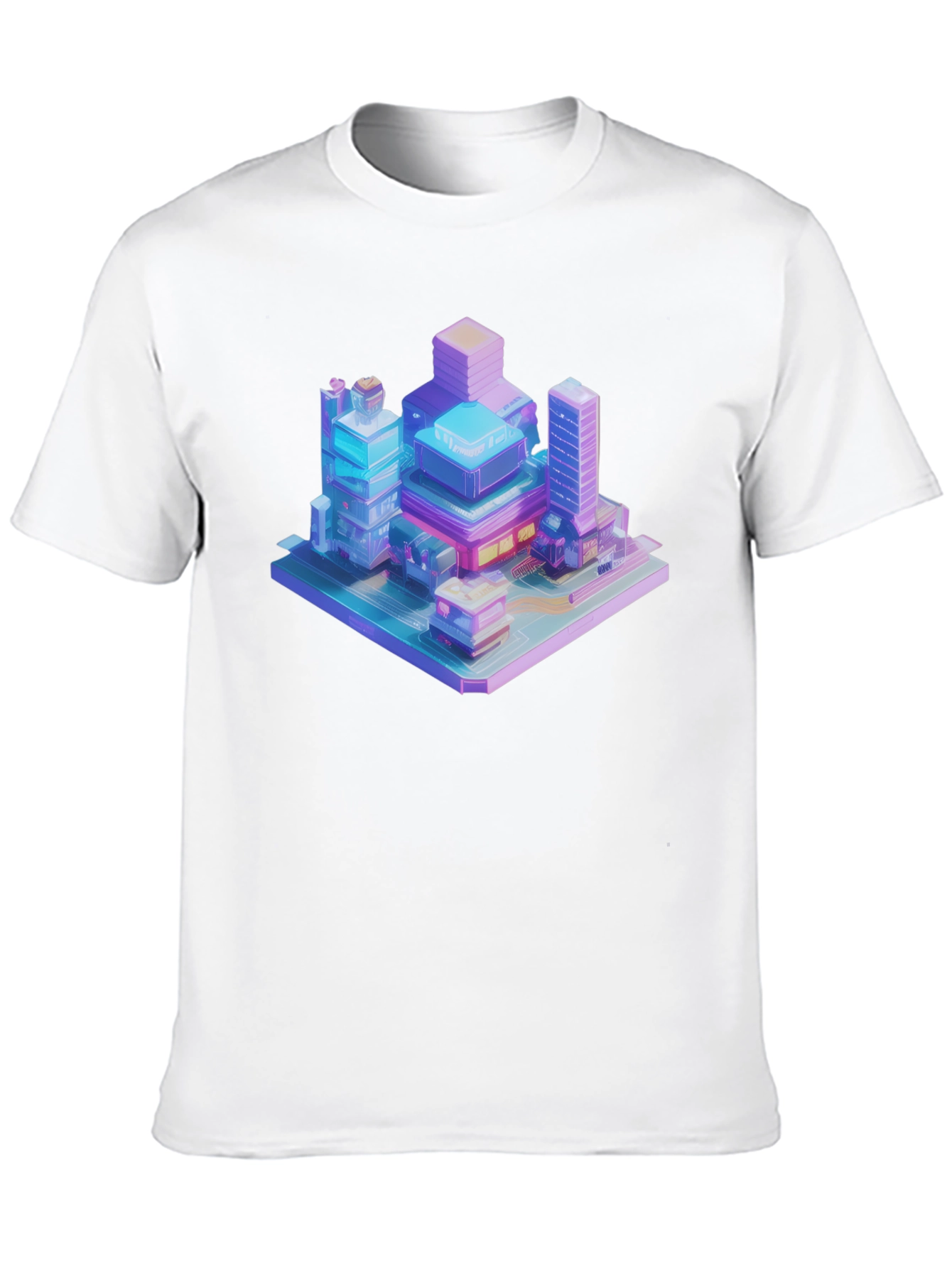 Isometric Cityscape T-Shirt - Black Urban Style Tee