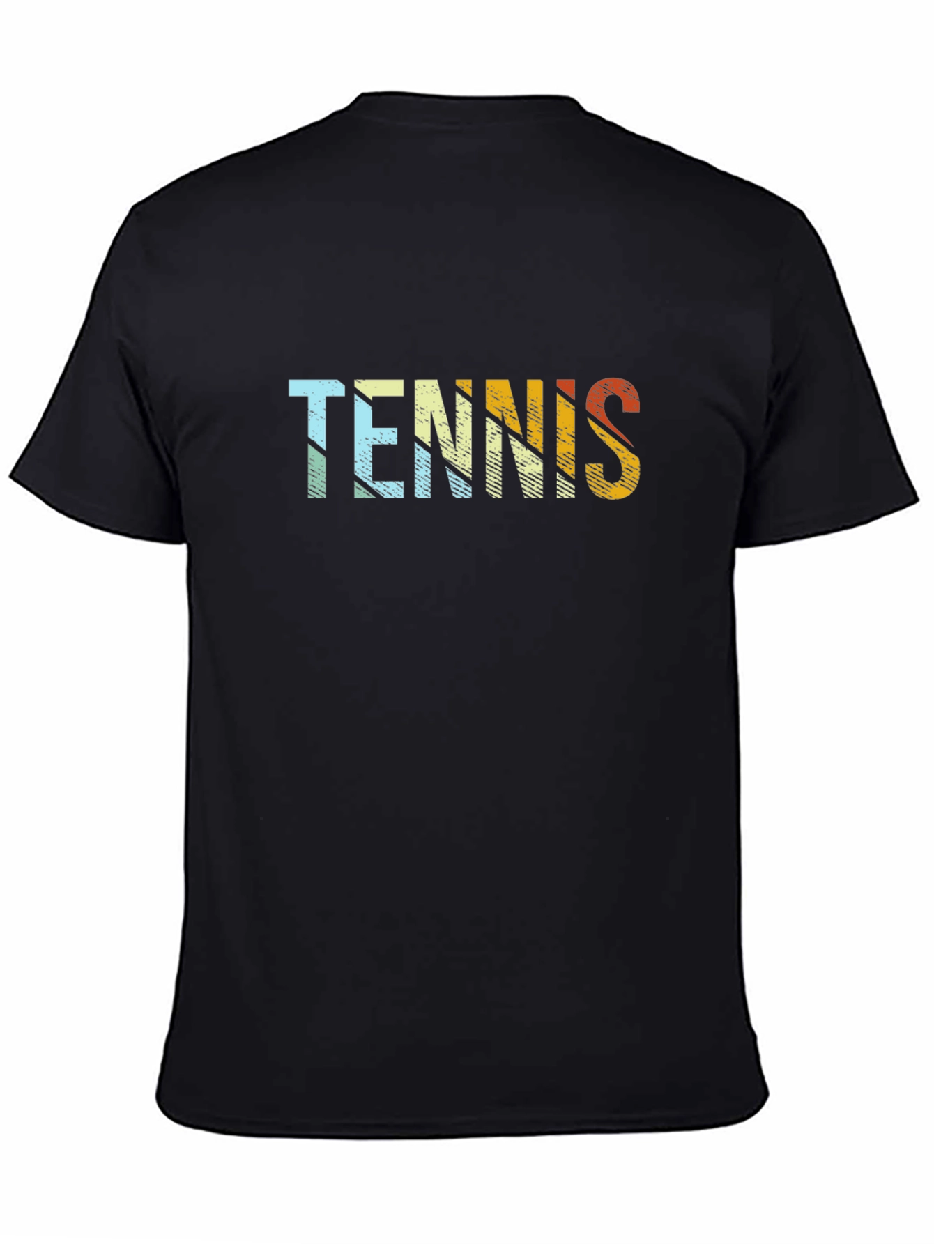 Retro Tennis Graphic T-Shirt - Black