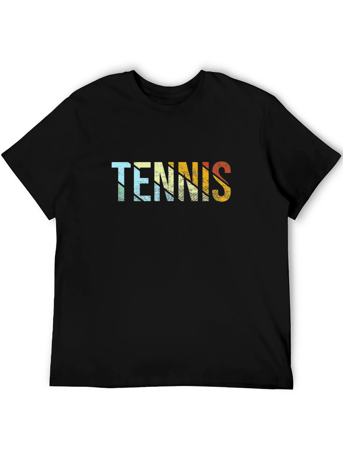 Retro Tennis Graphic T-Shirt - Black