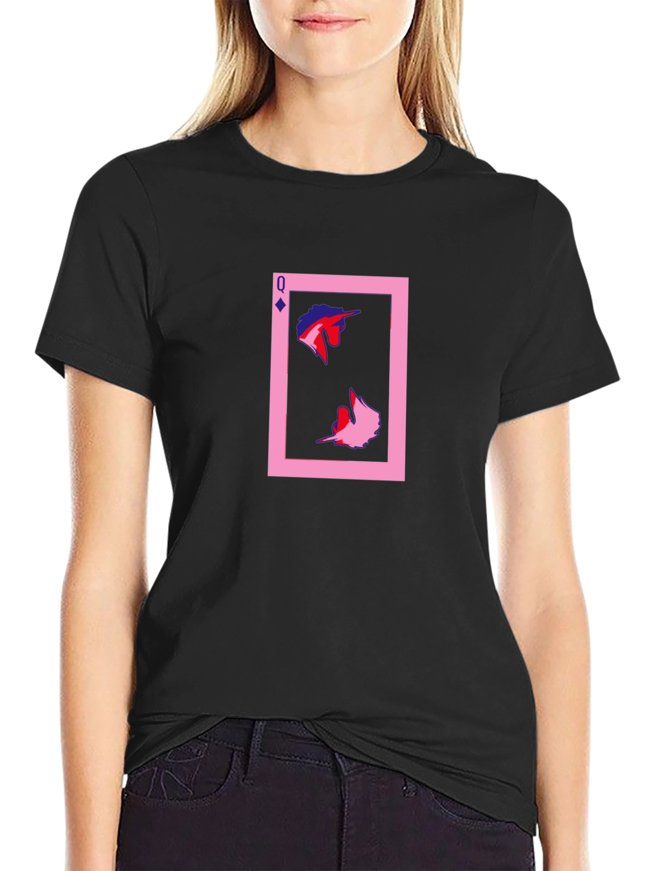 Queen Card Graphic Tee - Unique Design