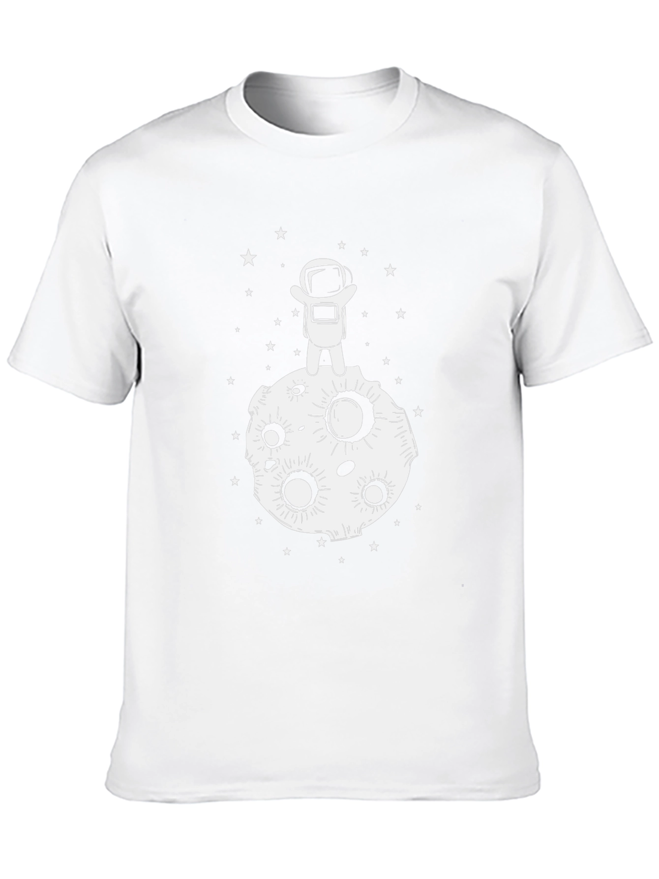 Astronaut Moon Landing Black T-Shirt