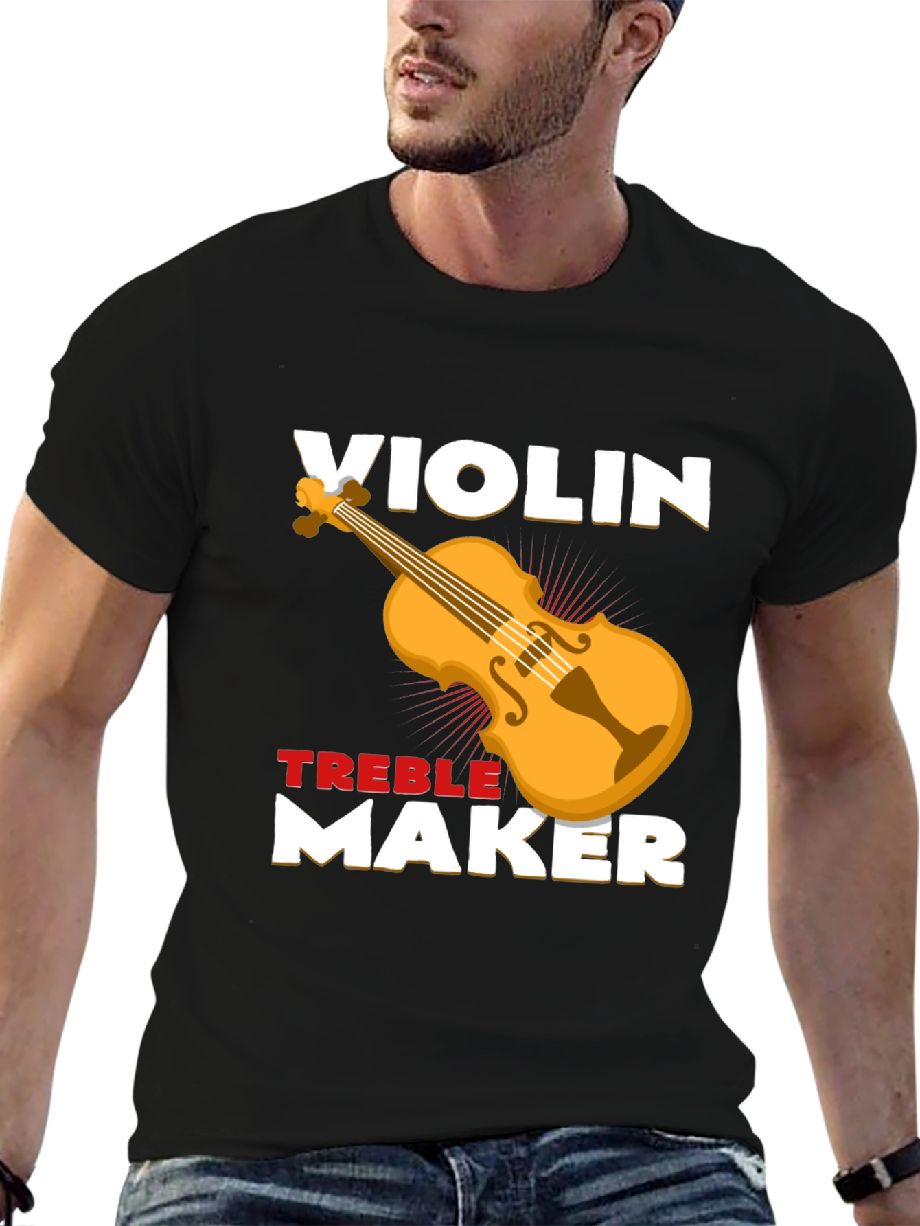 Violin Treble Maker Graphic Tee - Music Lover T-Shirt