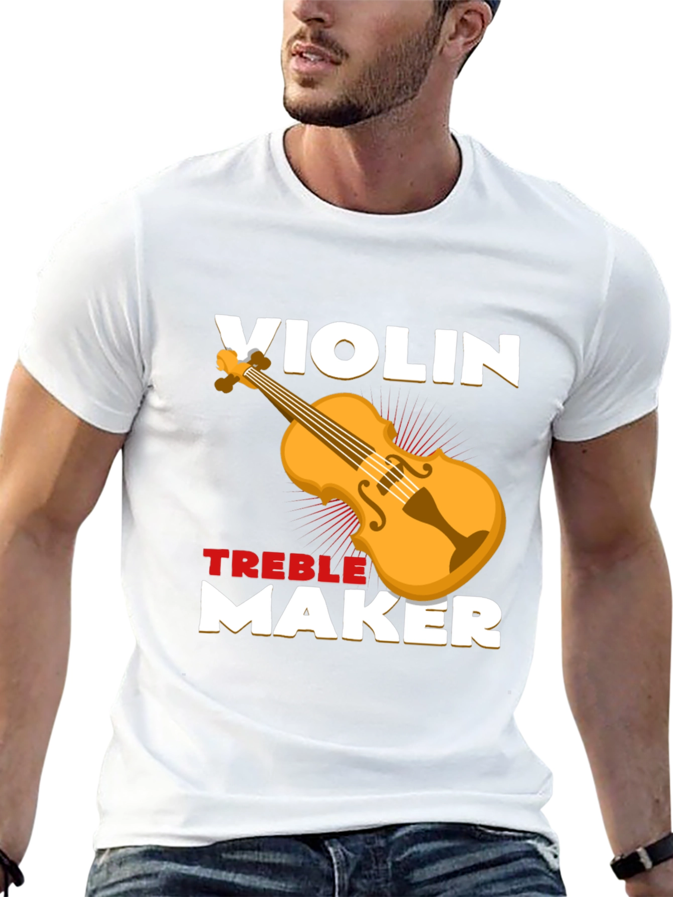 Violin Treble Maker Graphic Tee - Music Lover T-Shirt