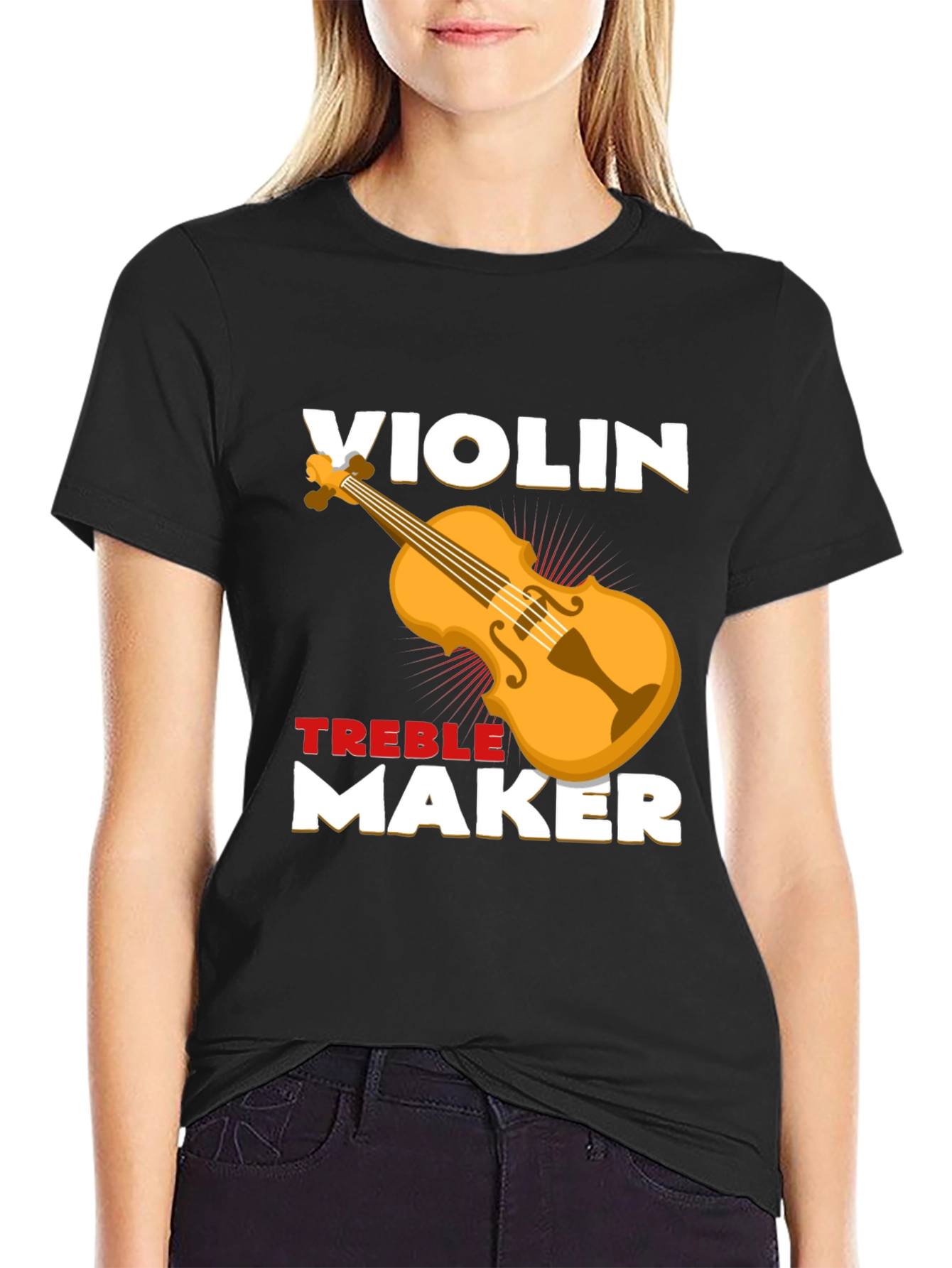 Violin Treble Maker Graphic Tee - Music Lover T-Shirt