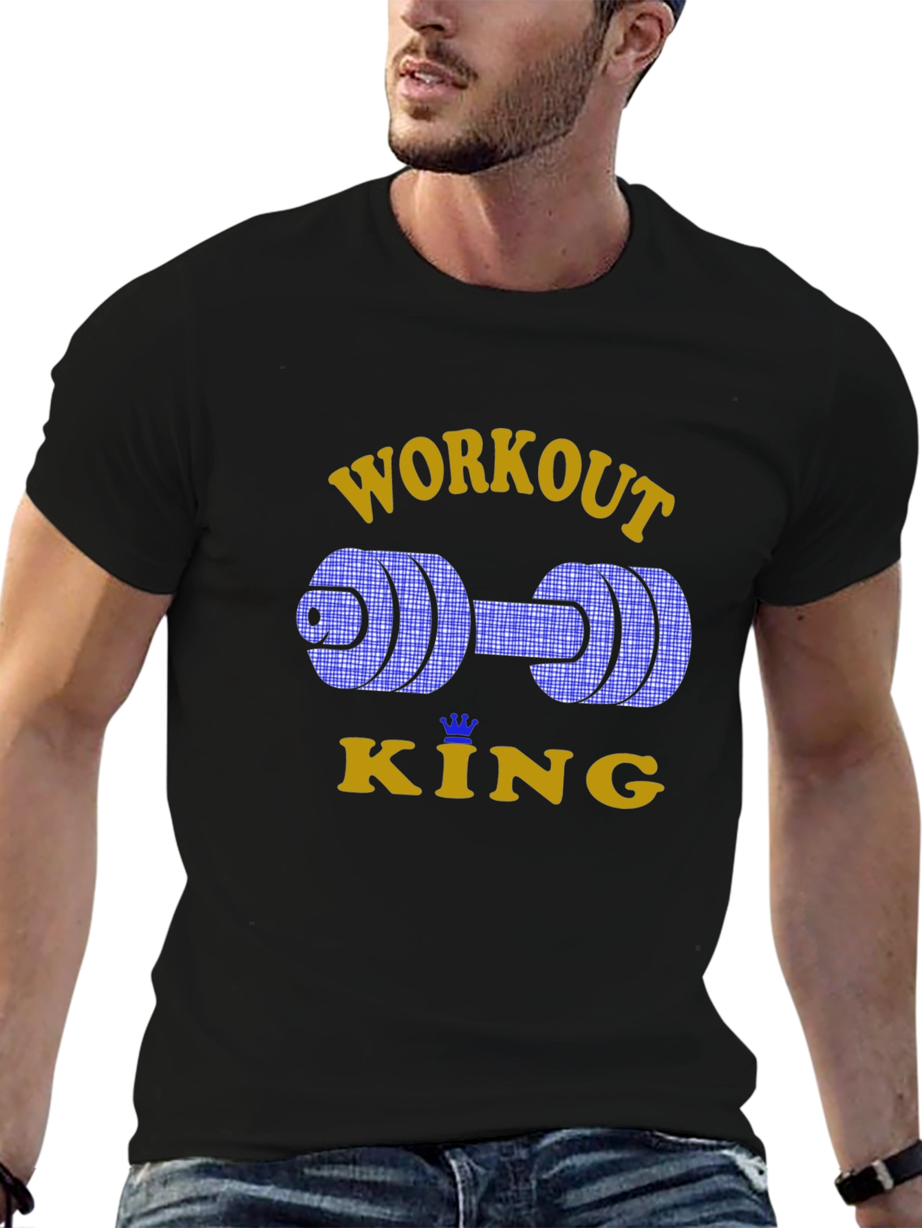 Workout King Graphic T-Shirt - Gym Fitness Apparel