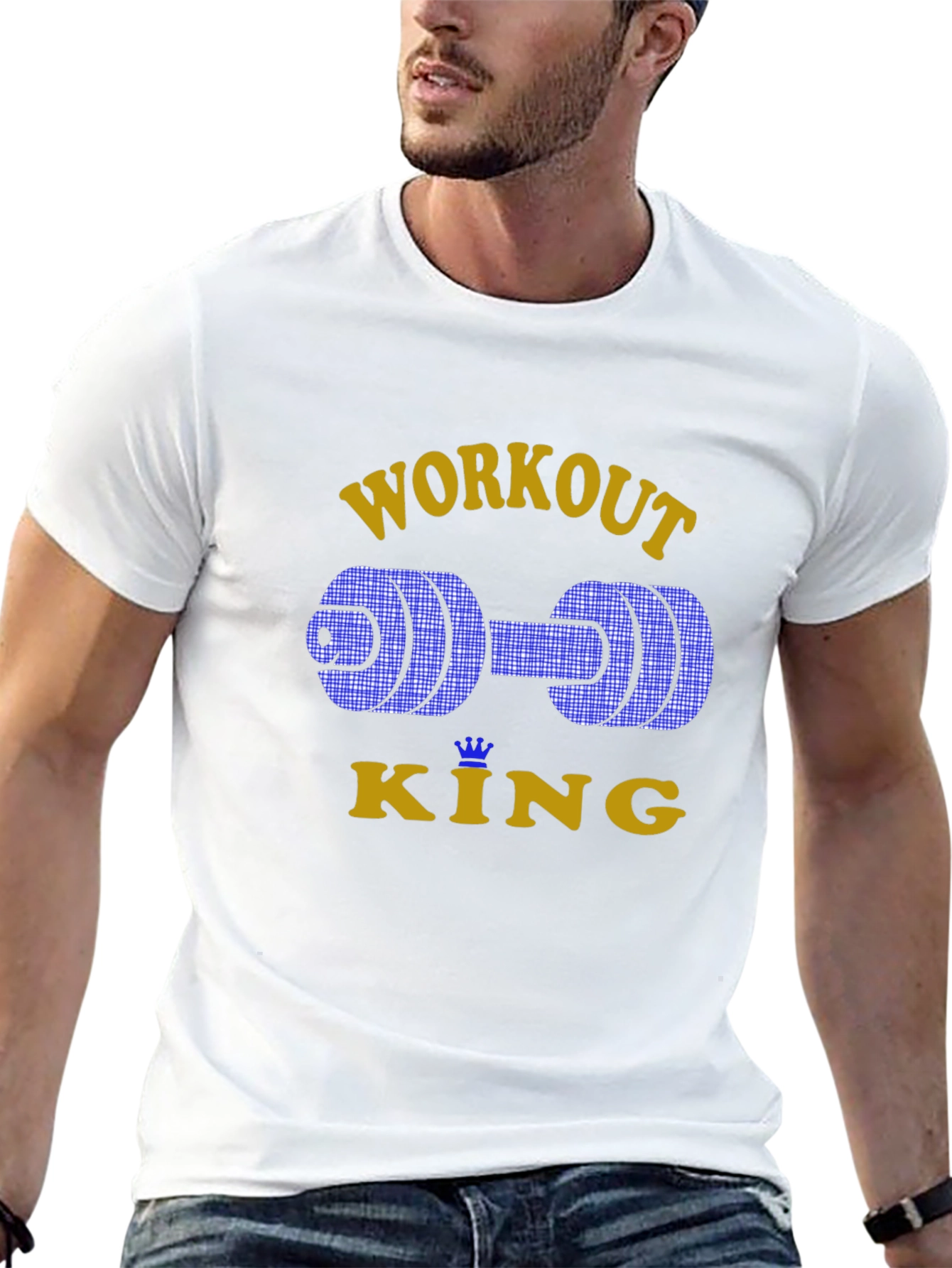 Workout King Graphic T-Shirt - Gym Fitness Apparel