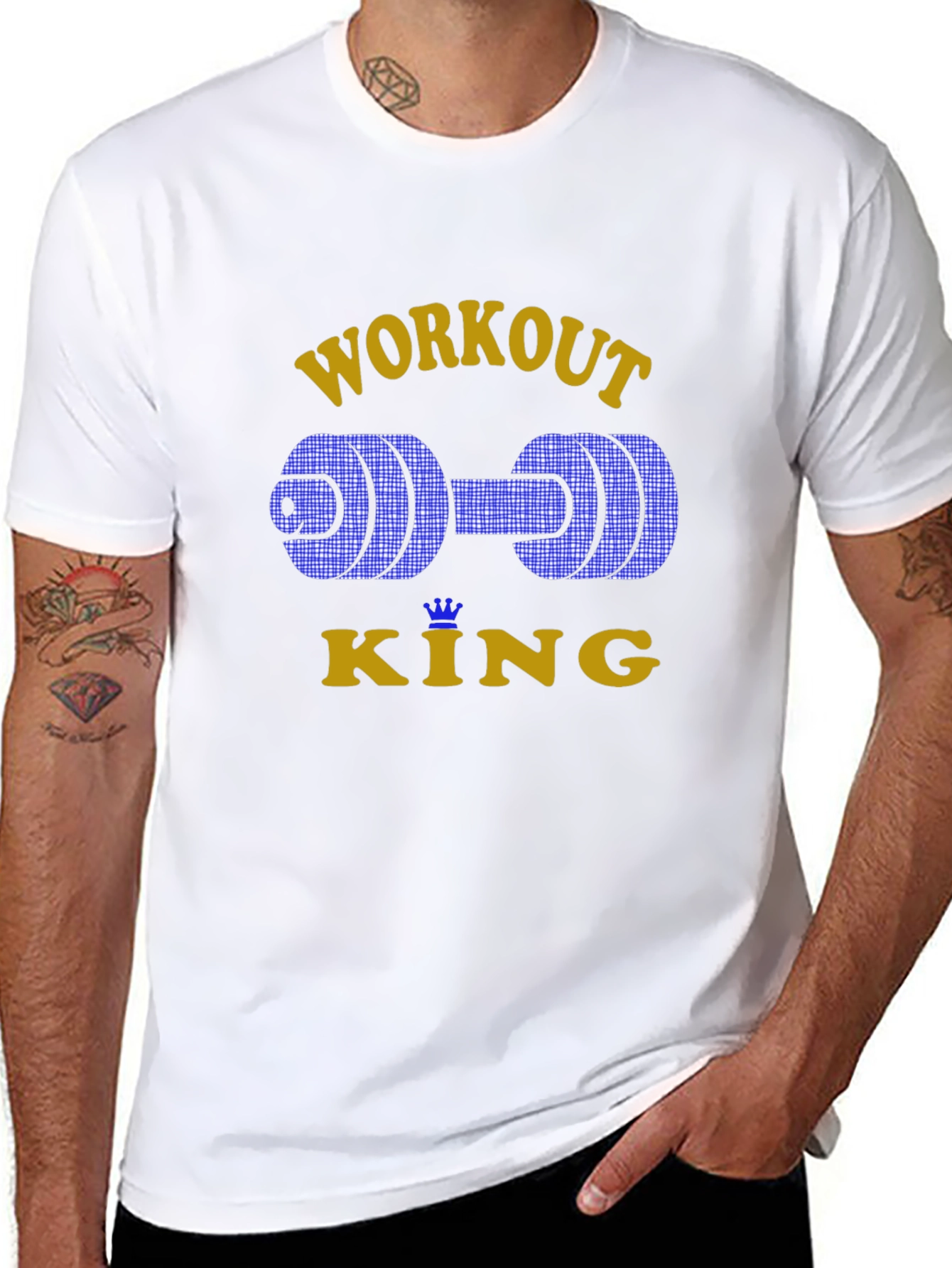 Workout King Graphic T-Shirt - Gym Fitness Apparel