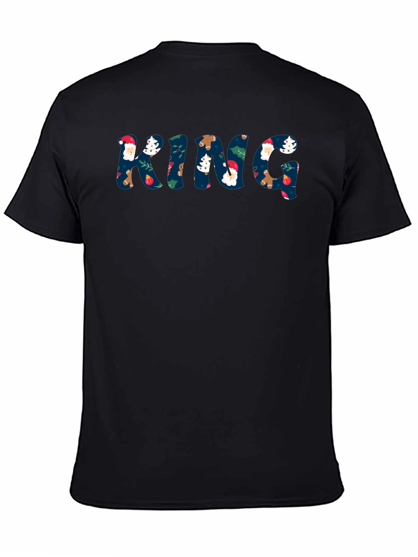Christmas King T-Shirt - Holiday Patterned Letters