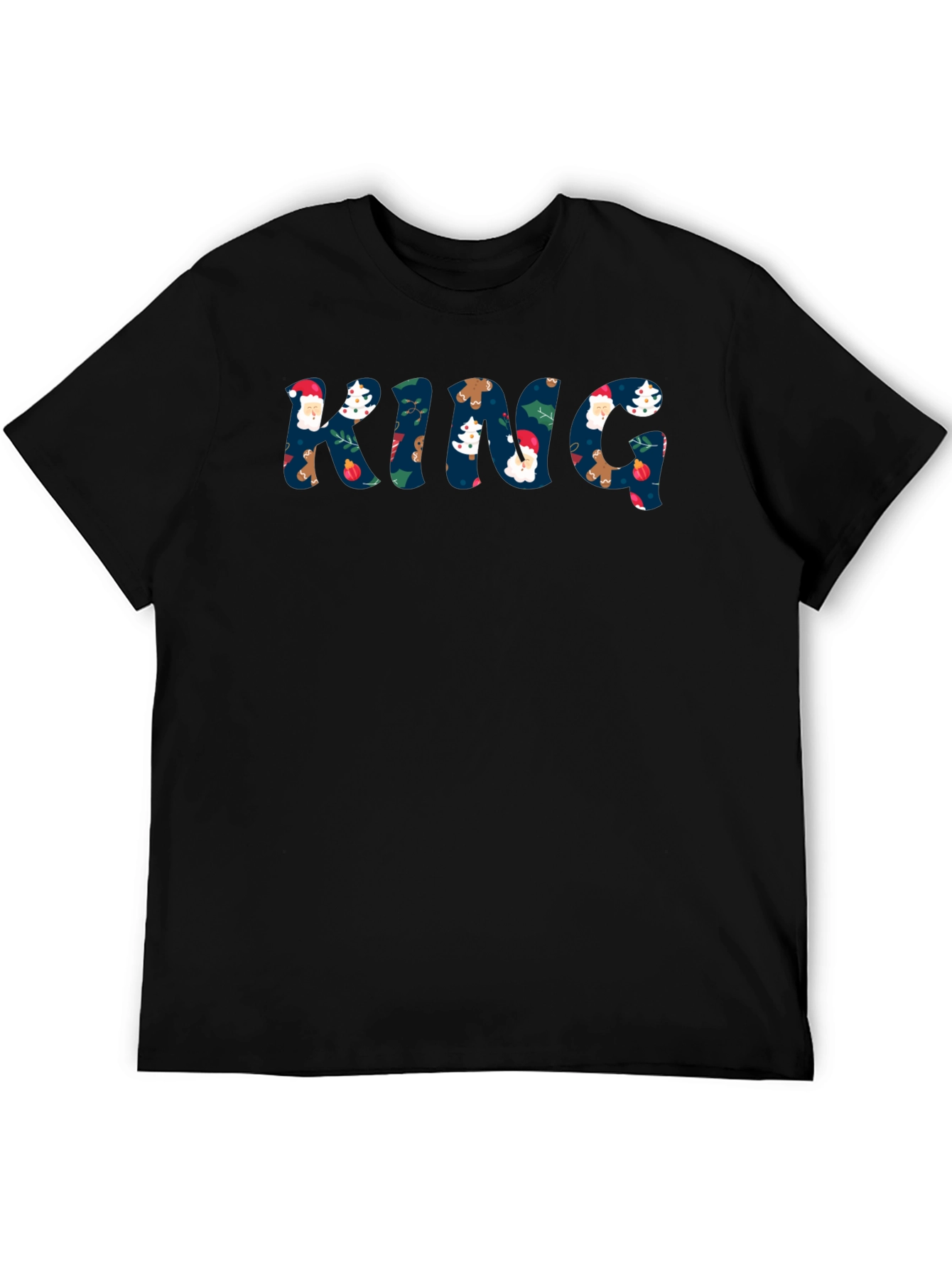 Christmas King T-Shirt - Holiday Patterned Letters