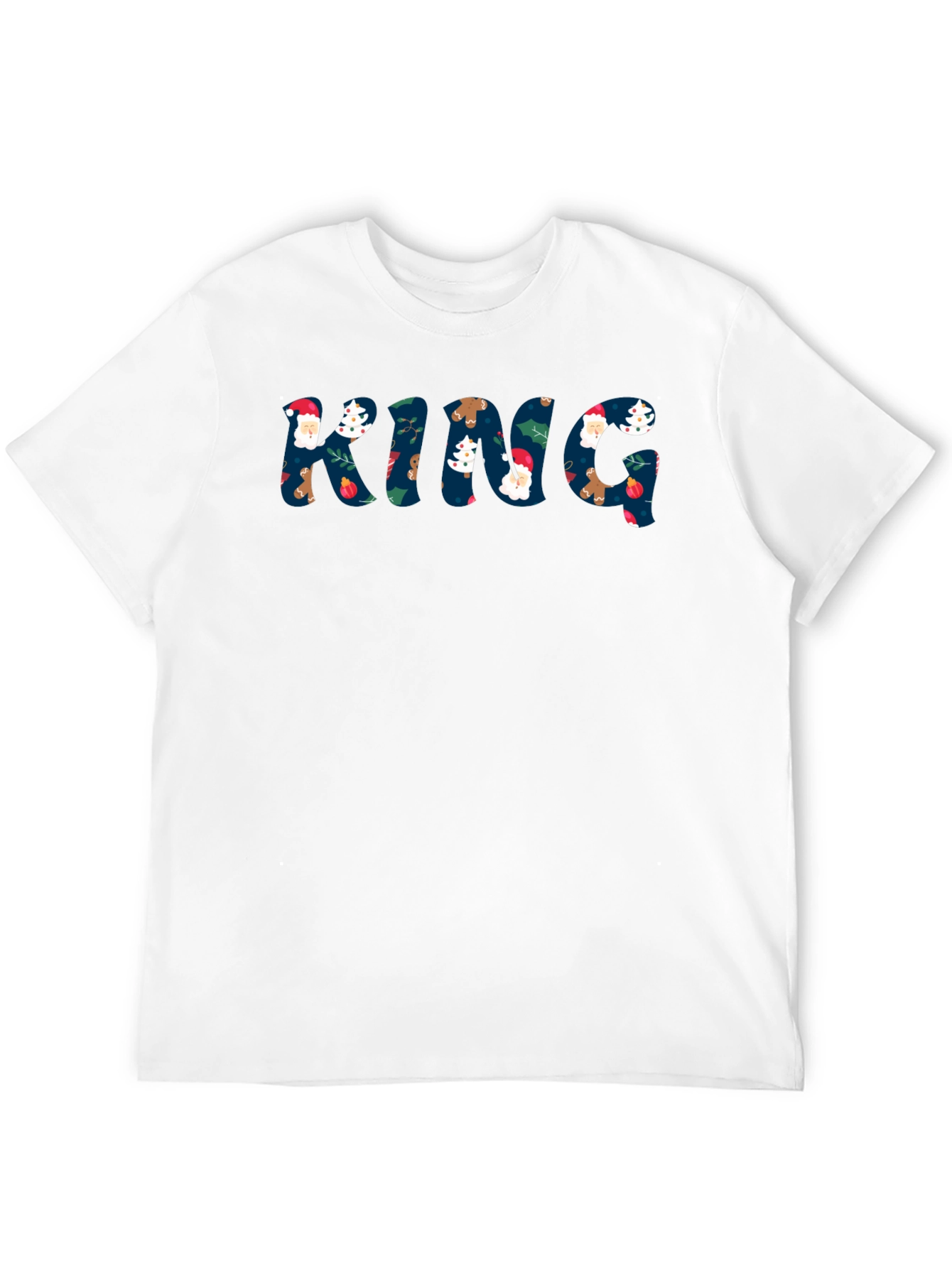 Christmas King T-Shirt - Holiday Patterned Letters