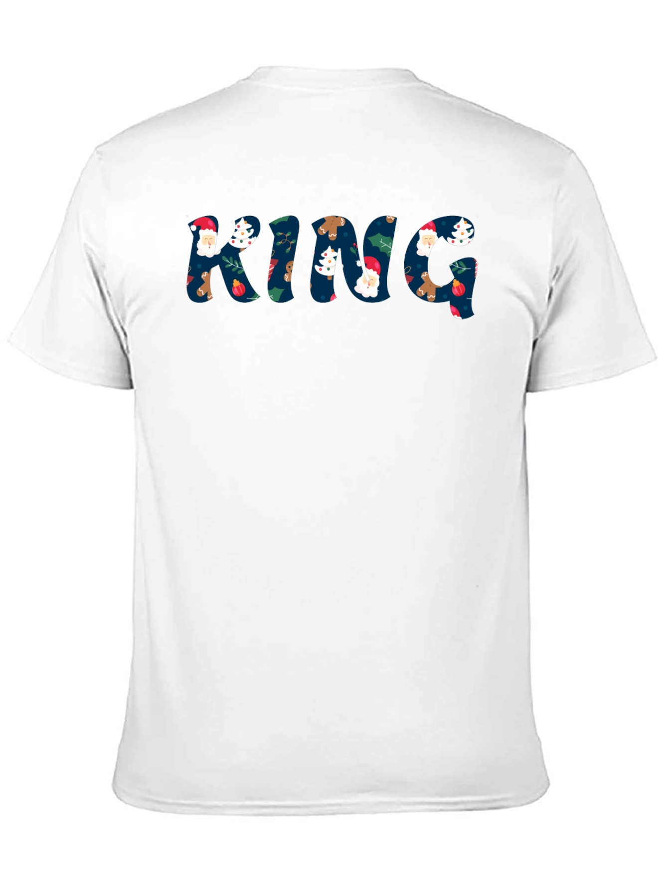Christmas King T-Shirt - Holiday Patterned Letters