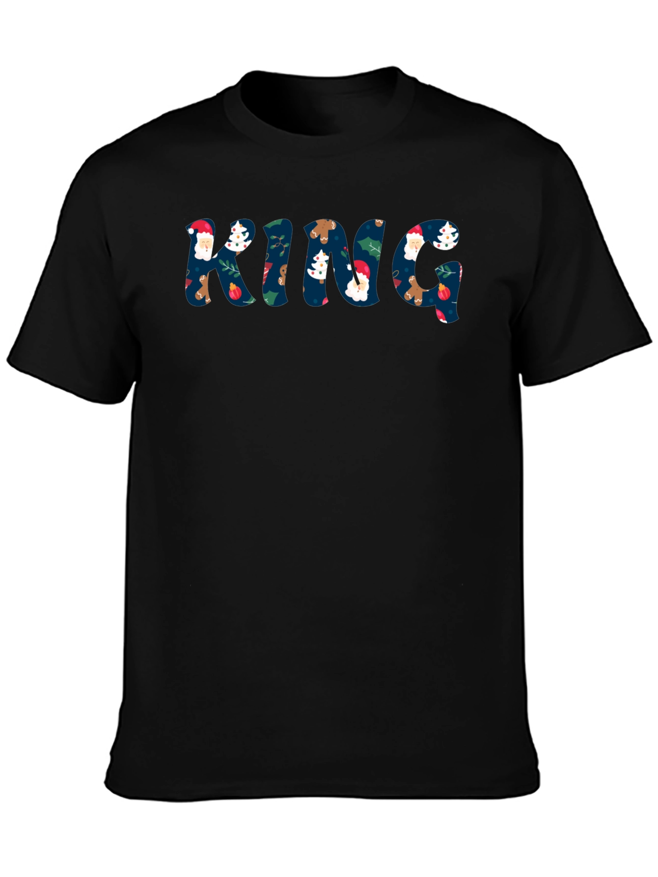 Christmas King T-Shirt - Holiday Patterned Letters