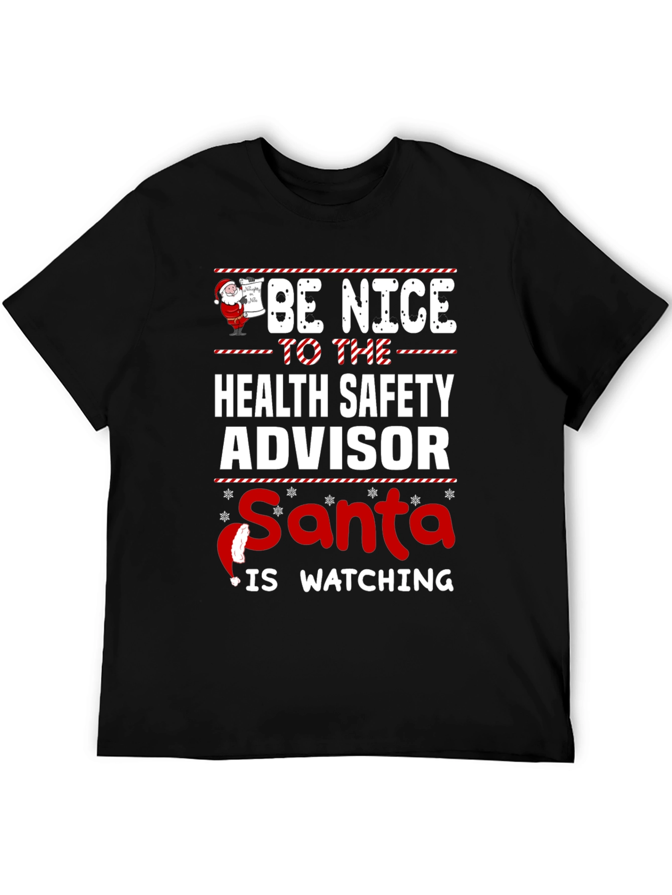 Health Safety Advisor Santa Watching T-Shirt