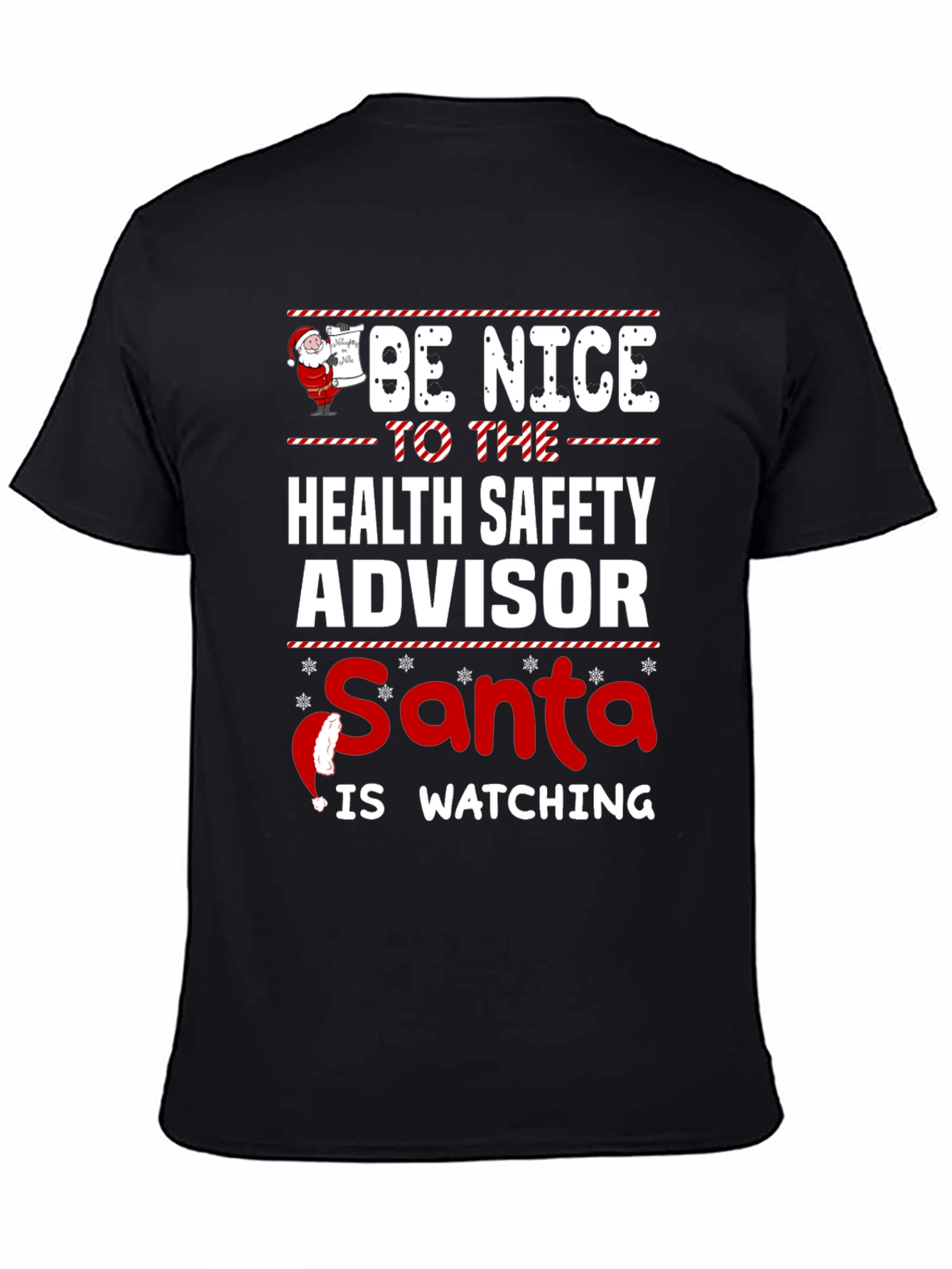 Health Safety Advisor Santa Watching T-Shirt