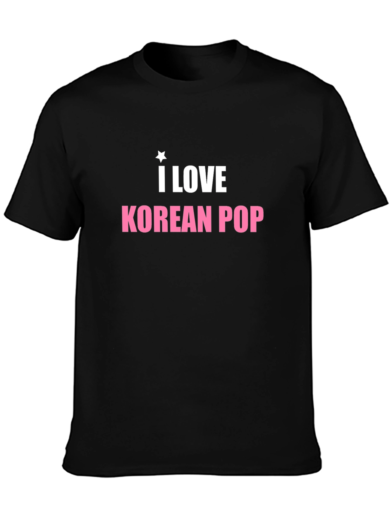 I Love Korean Pop Black Tee