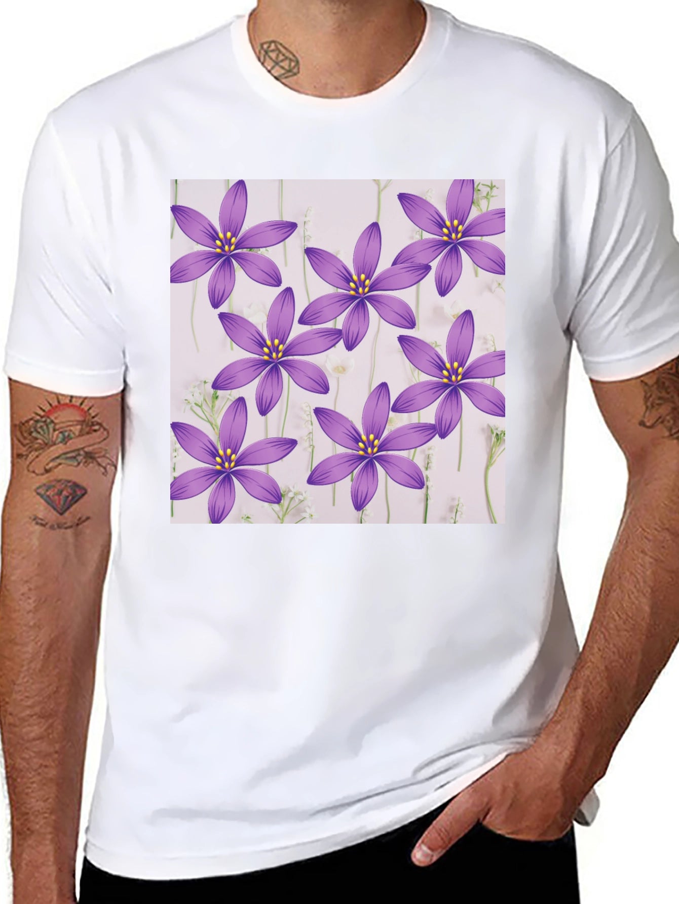 Floral Print T-Shirt - Stylish Botanical Design