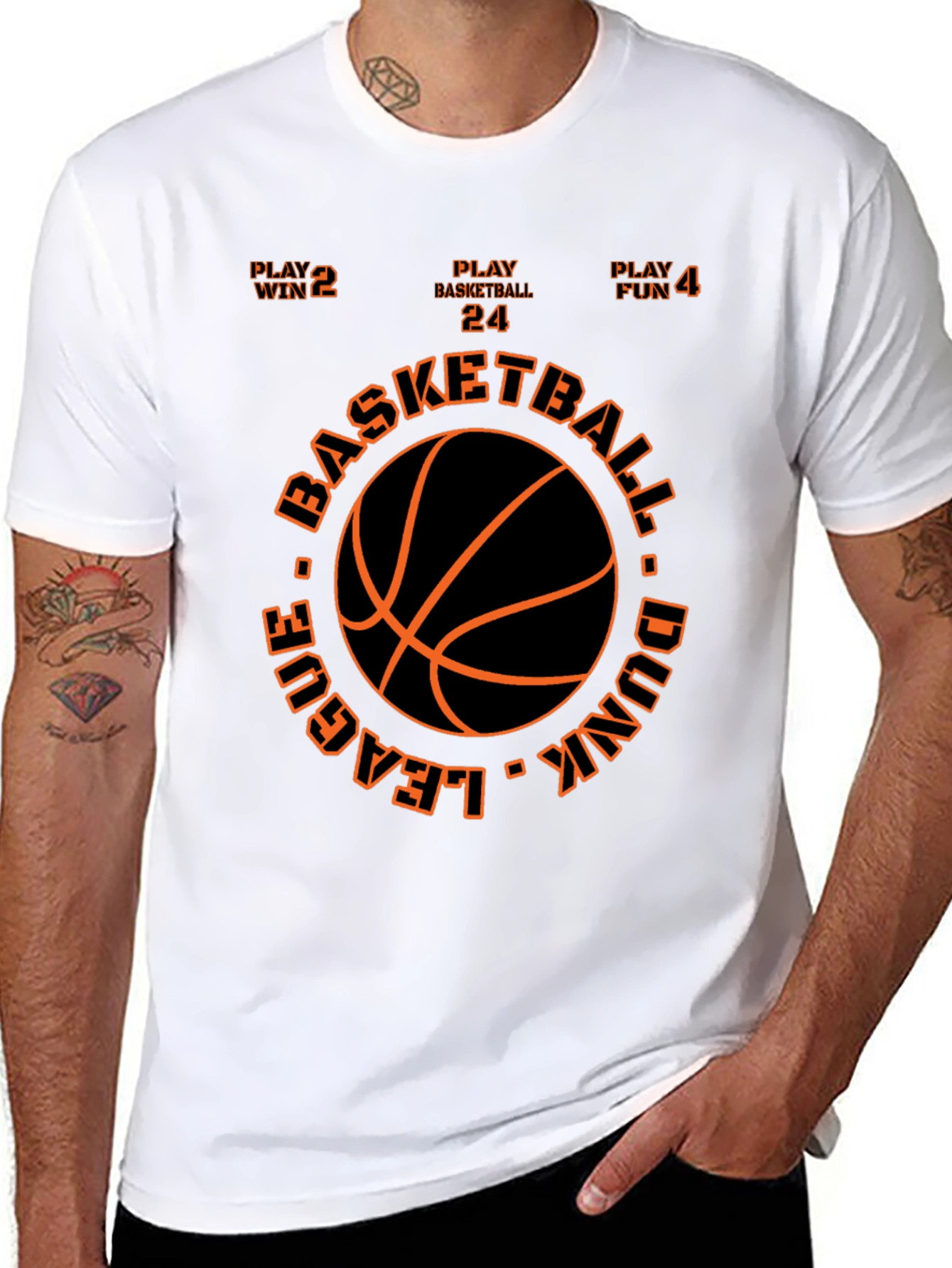 Basketball League Dunk T-Shirt
