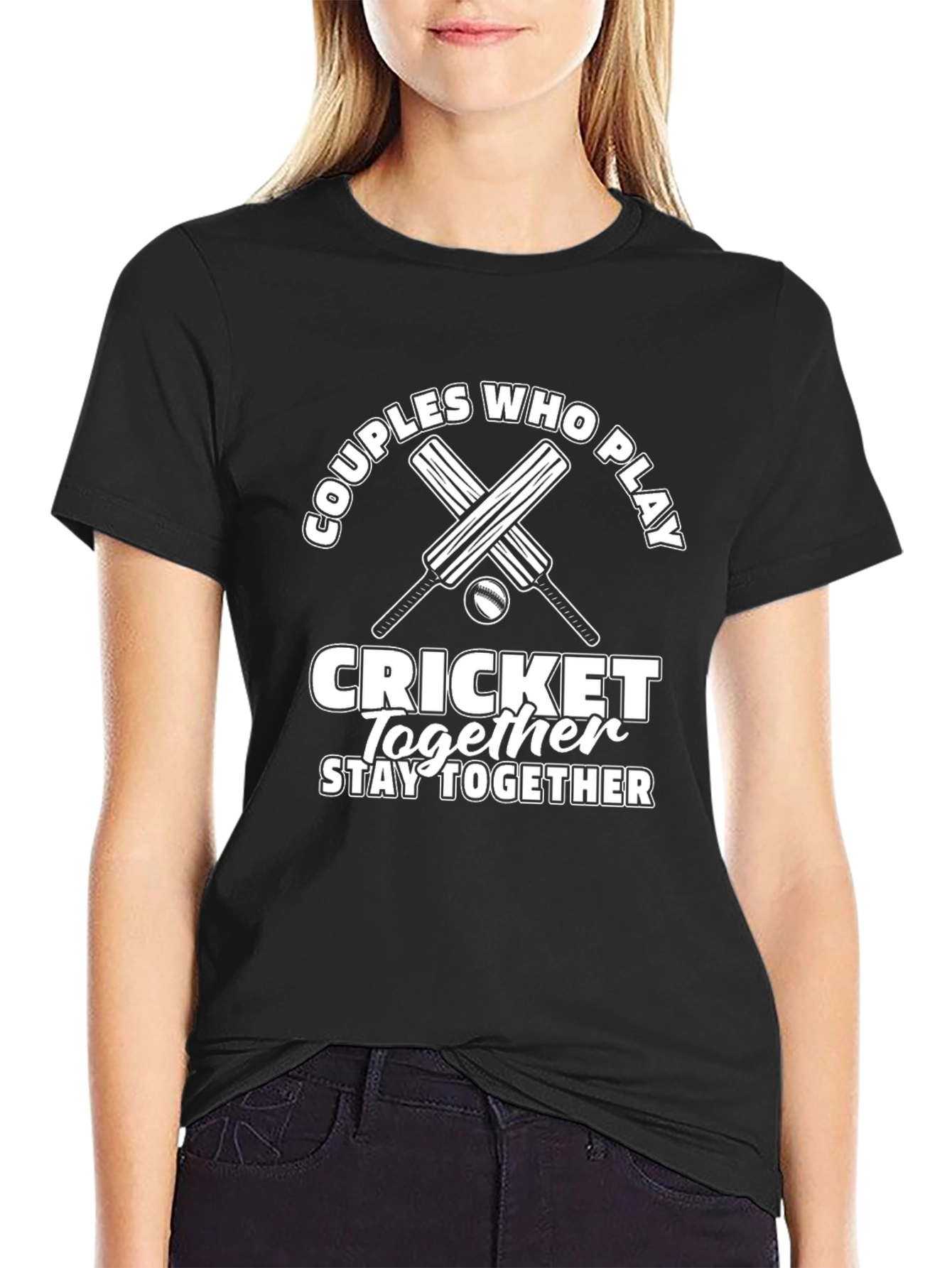 Couples Cricket T-Shirt: Play Together Stay Together!