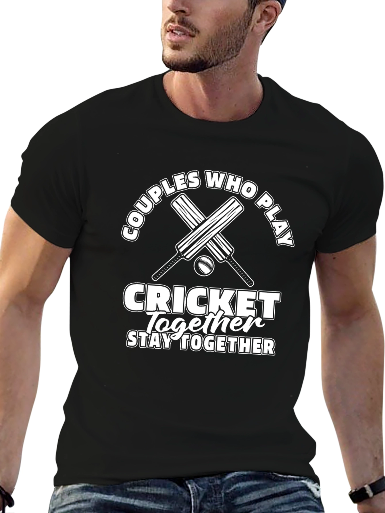 Couples Cricket T-Shirt: Play Together Stay Together!