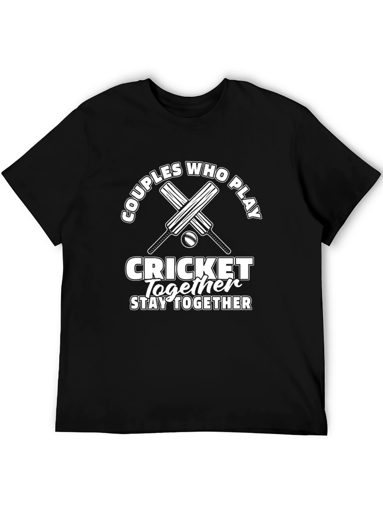 Couples Cricket T-Shirt: Play Together Stay Together!