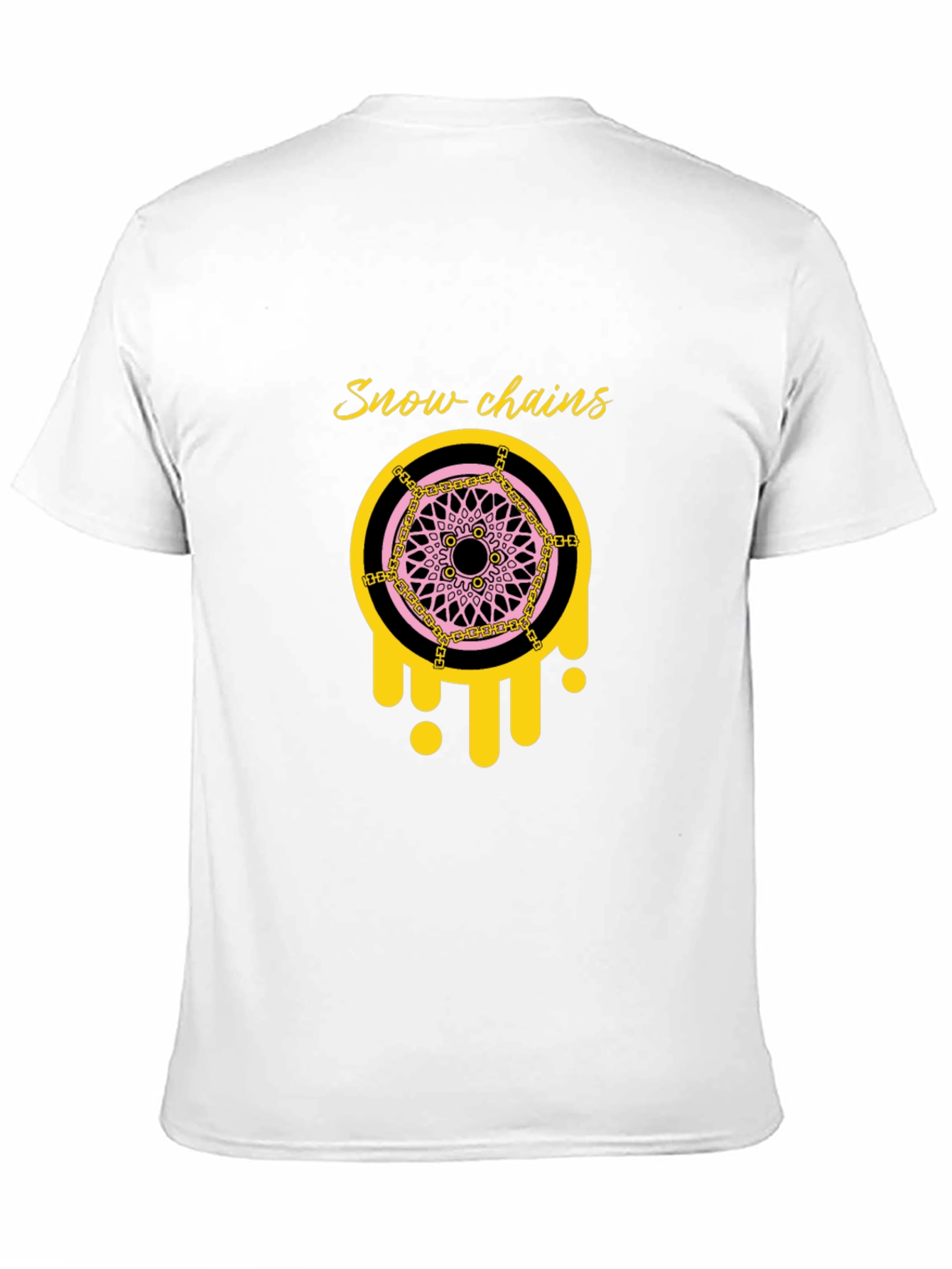 Snow Chains Graphic Tee - Trendy Black T-Shirt