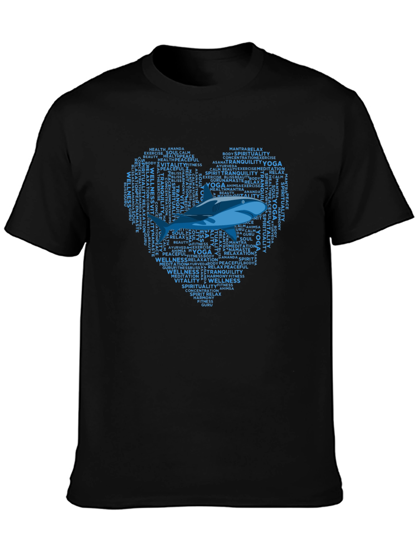 Yoga Wellness Shark Heart T-Shirt