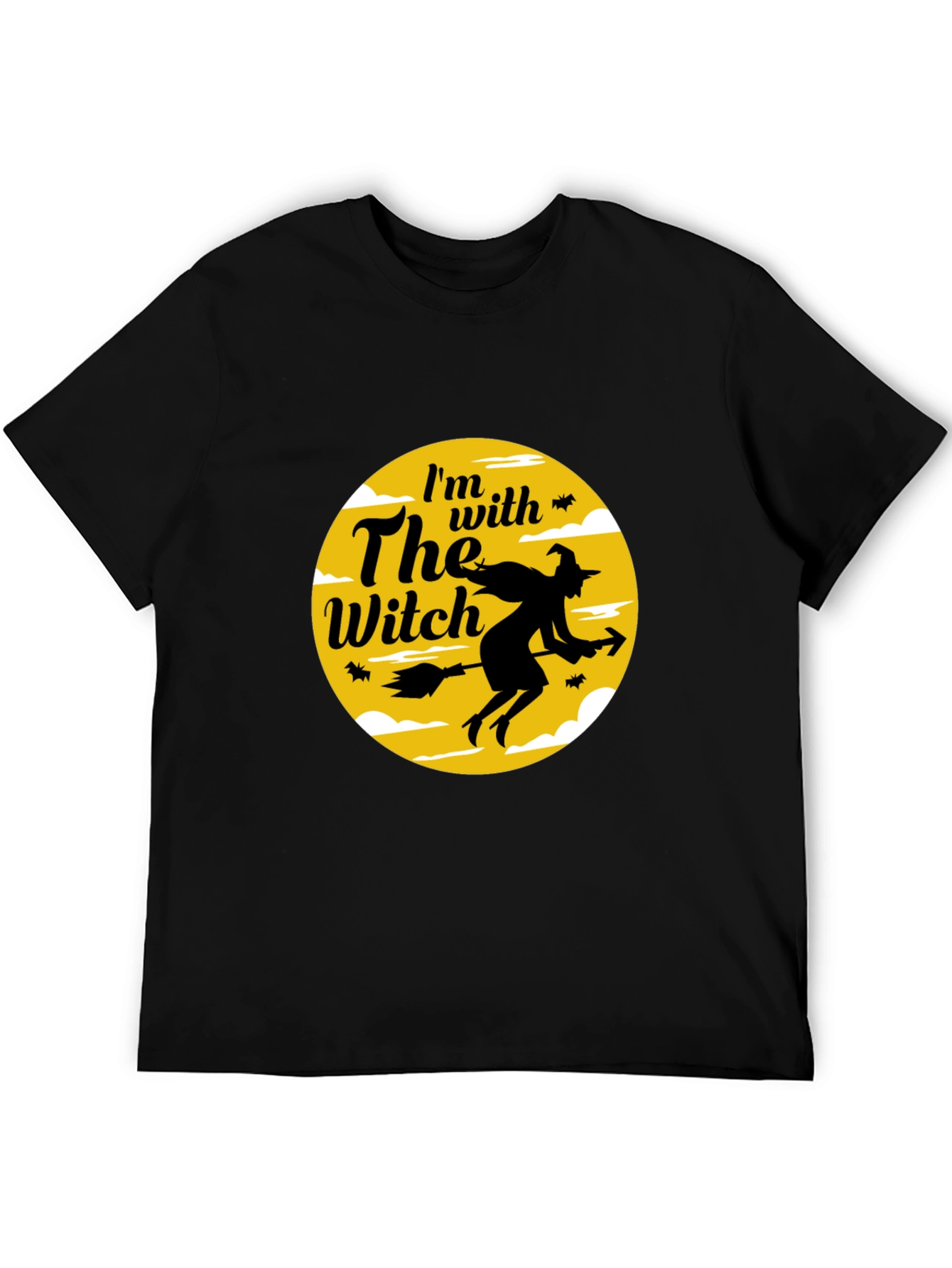 Im With The Witch Halloween Black T-Shirt