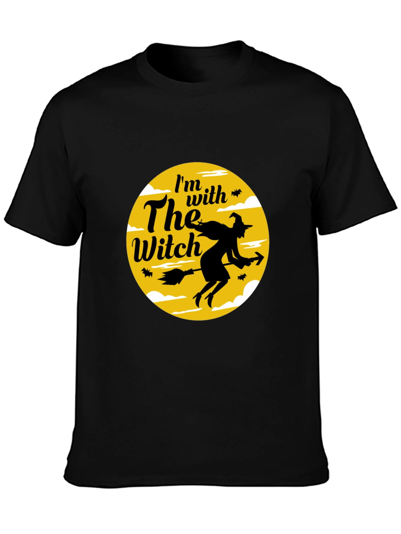 Im With The Witch Halloween Black T-Shirt