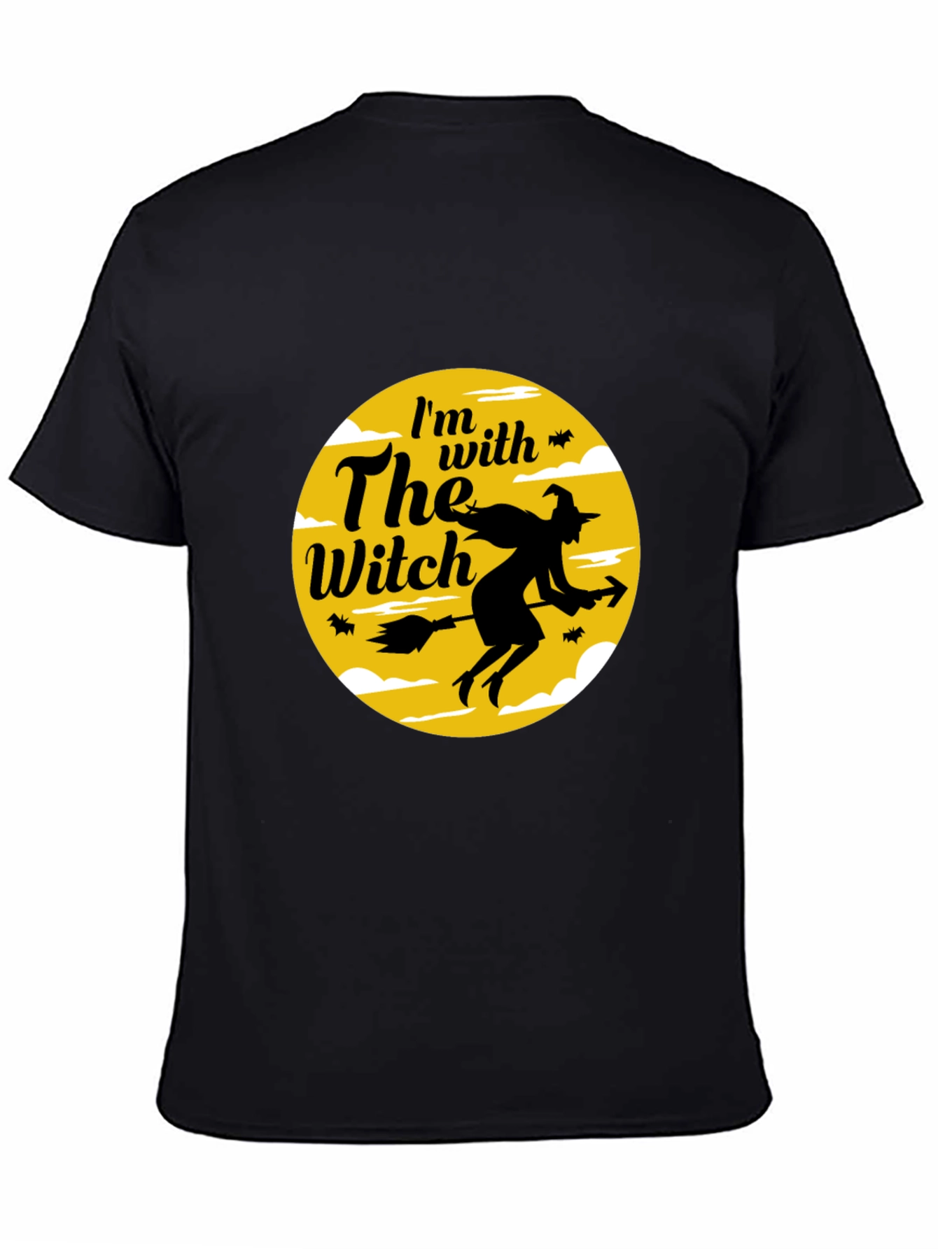 Im With The Witch Halloween Black T-Shirt
