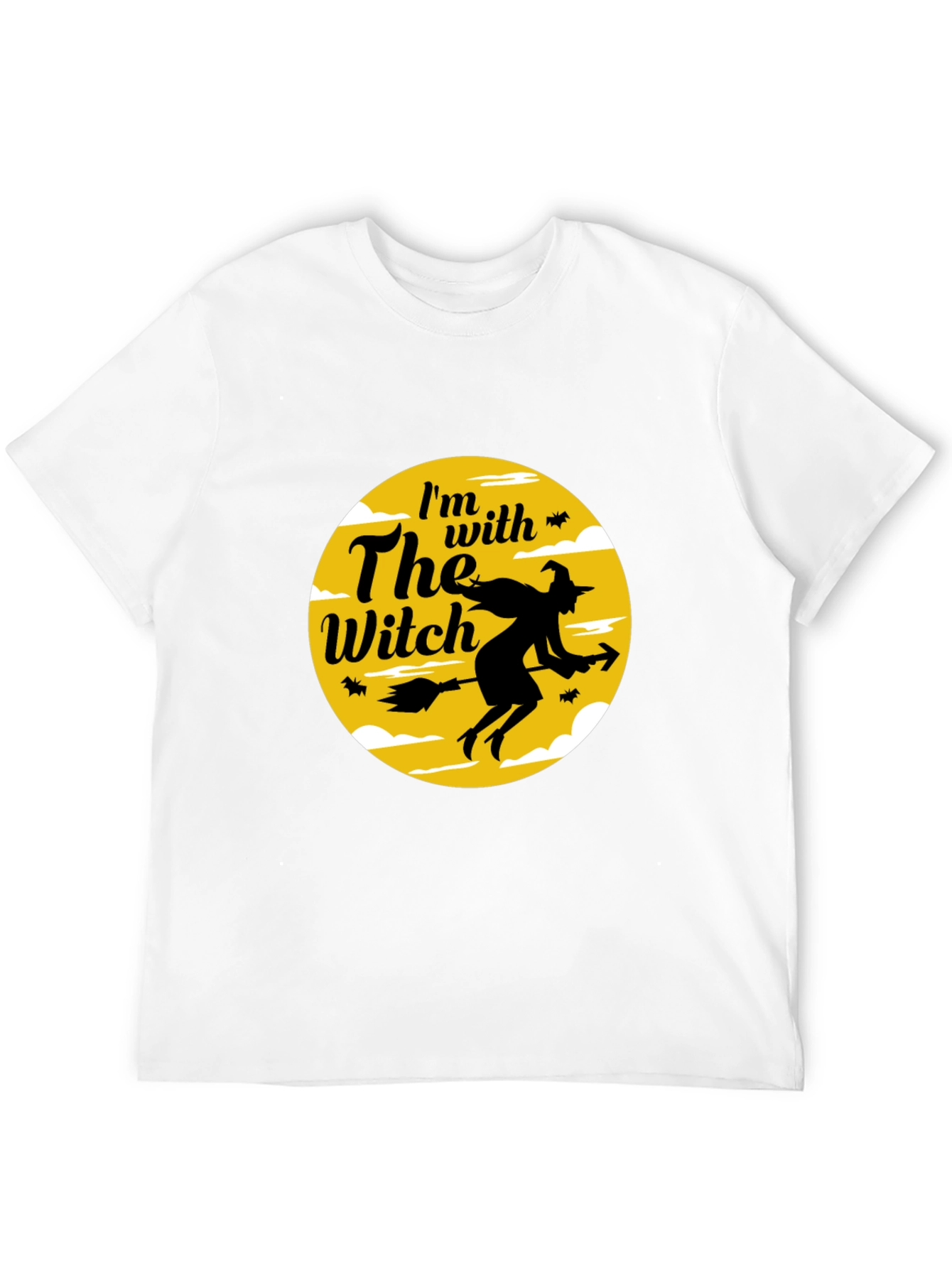 Im With The Witch Halloween Black T-Shirt