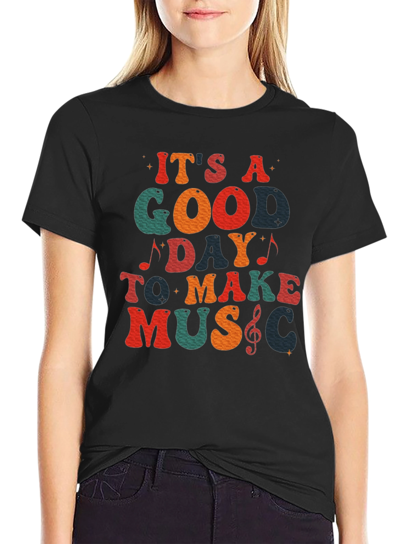 Its A Good Day To Make Music Black T-Shirt