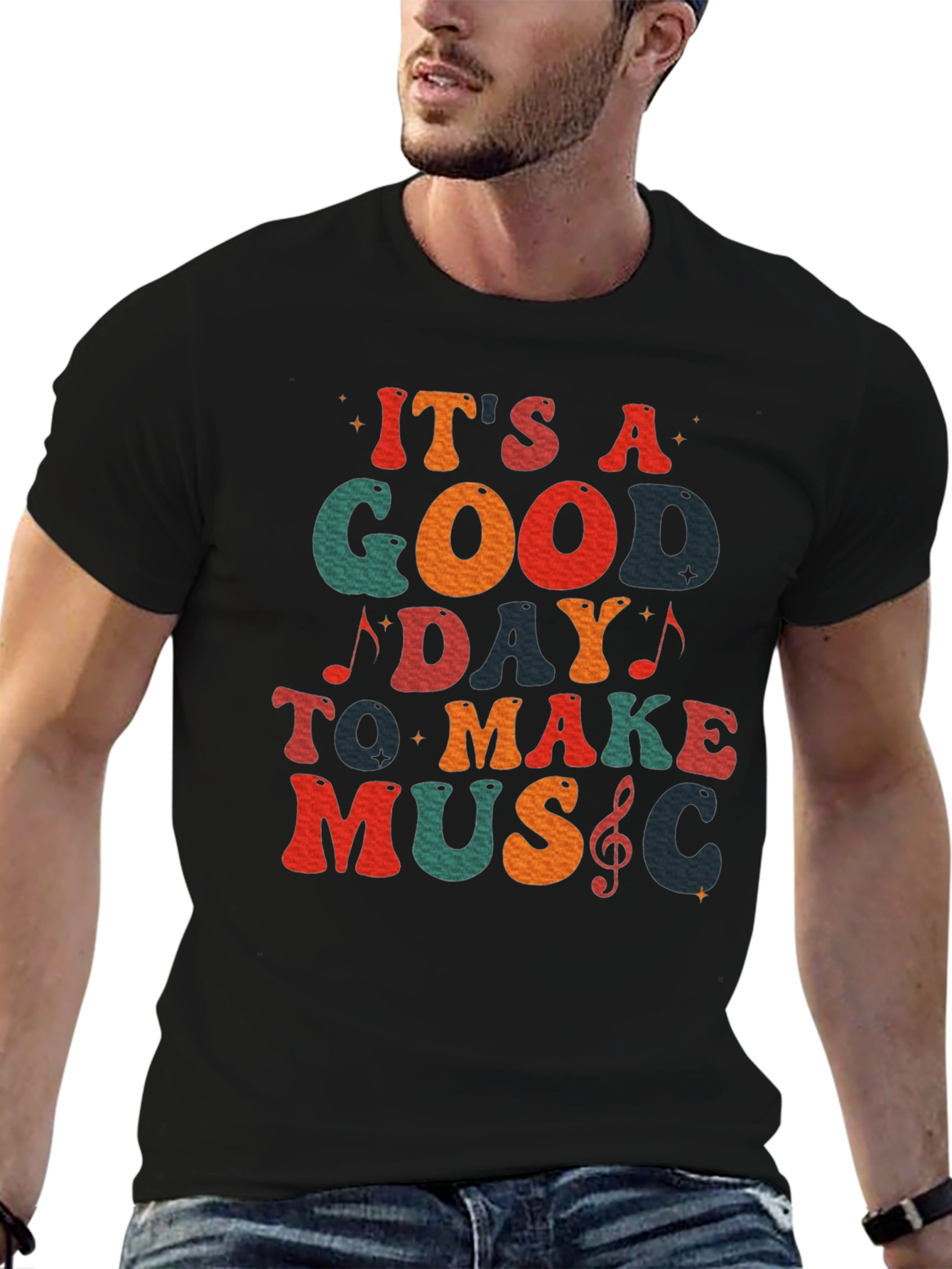 Its A Good Day To Make Music Black T-Shirt