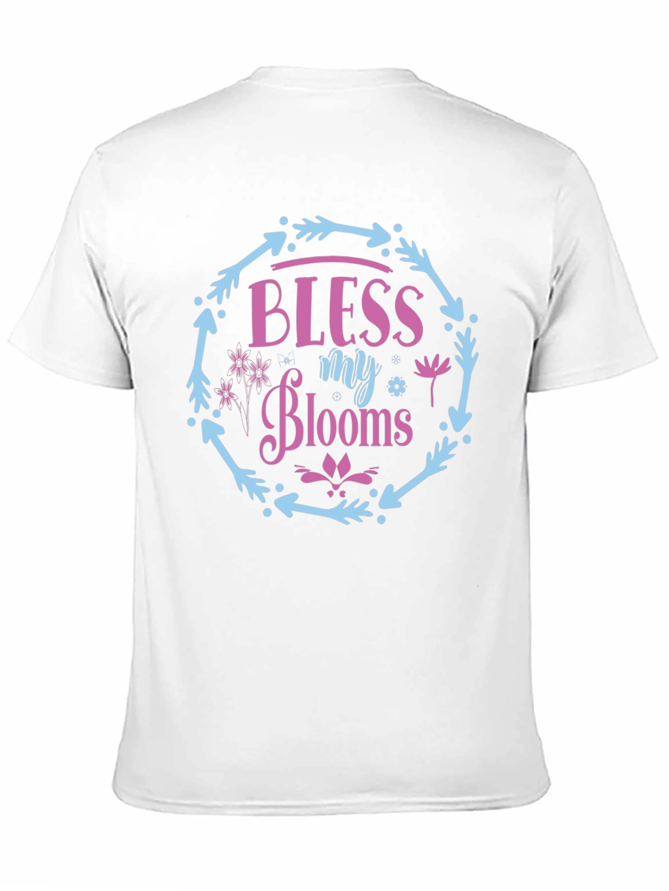 Bless My Blooms Graphic Tee - Black Cotton T-Shirt