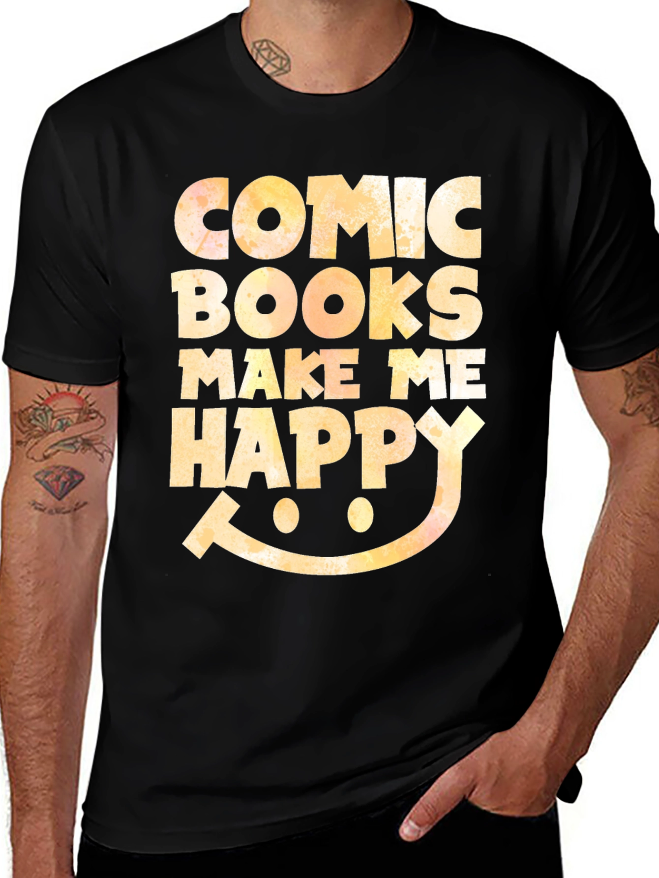 Comic Books Make Me Happy Graphic Tee