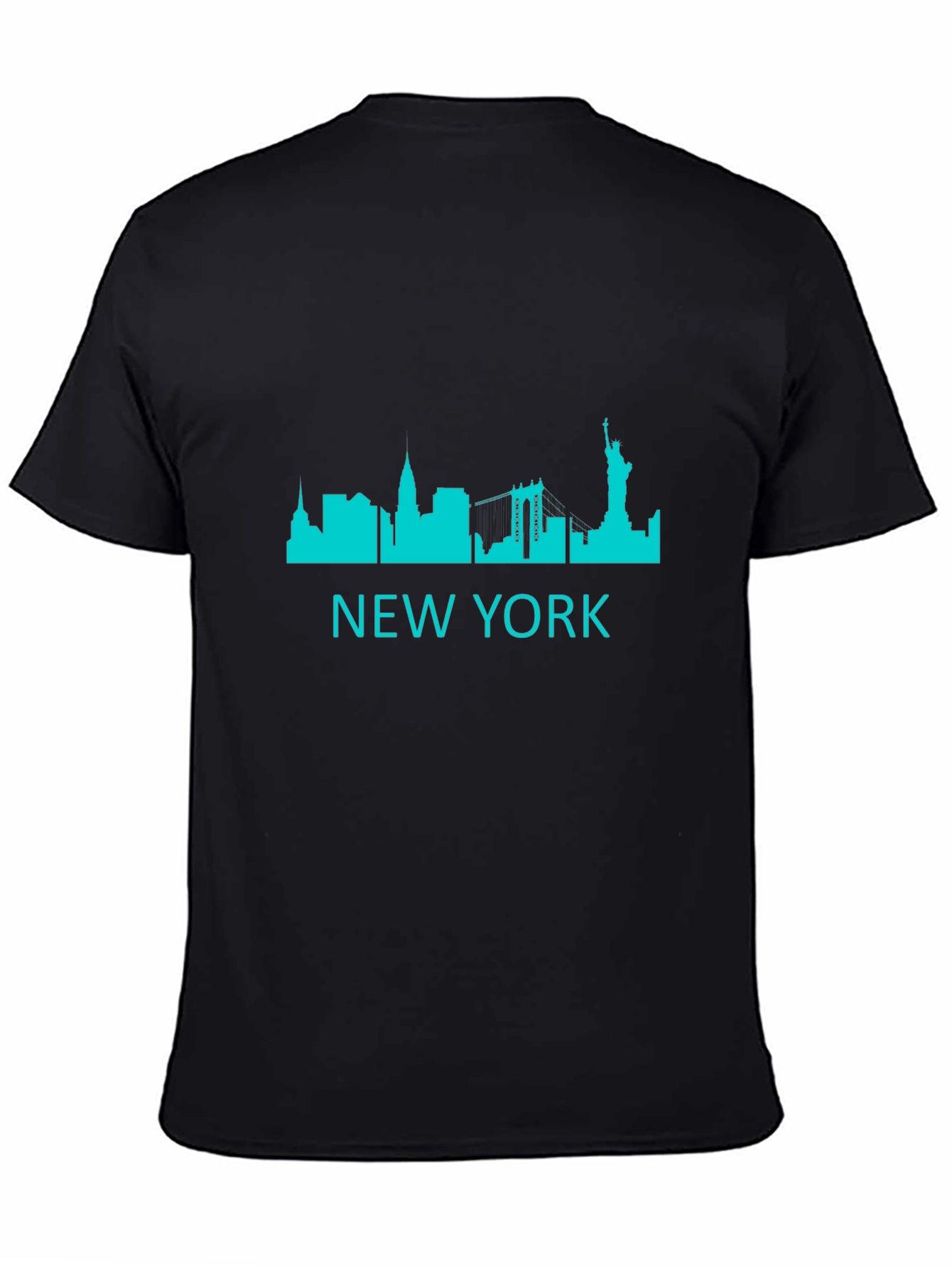 New York Skyline Graphic Tee - Black