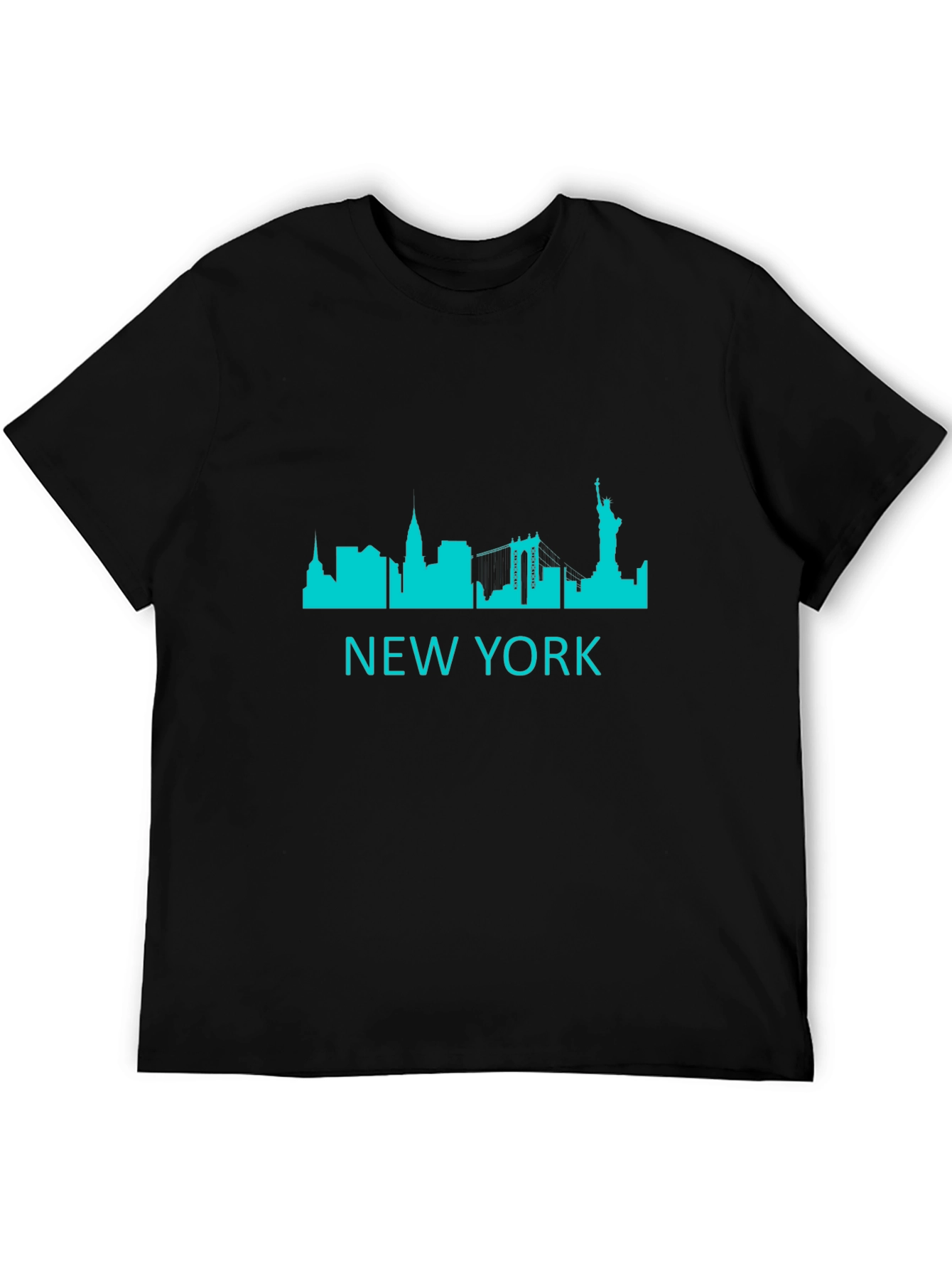 New York Skyline Graphic Tee - Black