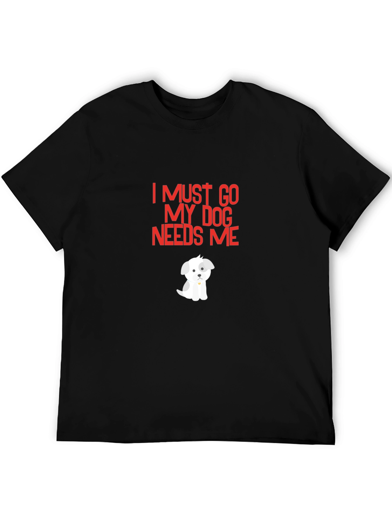 Dog Needs Me Graphic Tee - Black