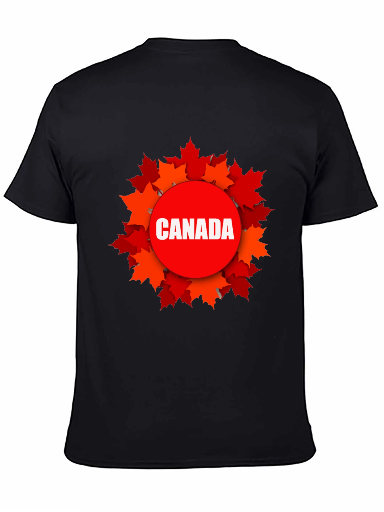 Canada Maple Leaf Graphic Tee - Black
