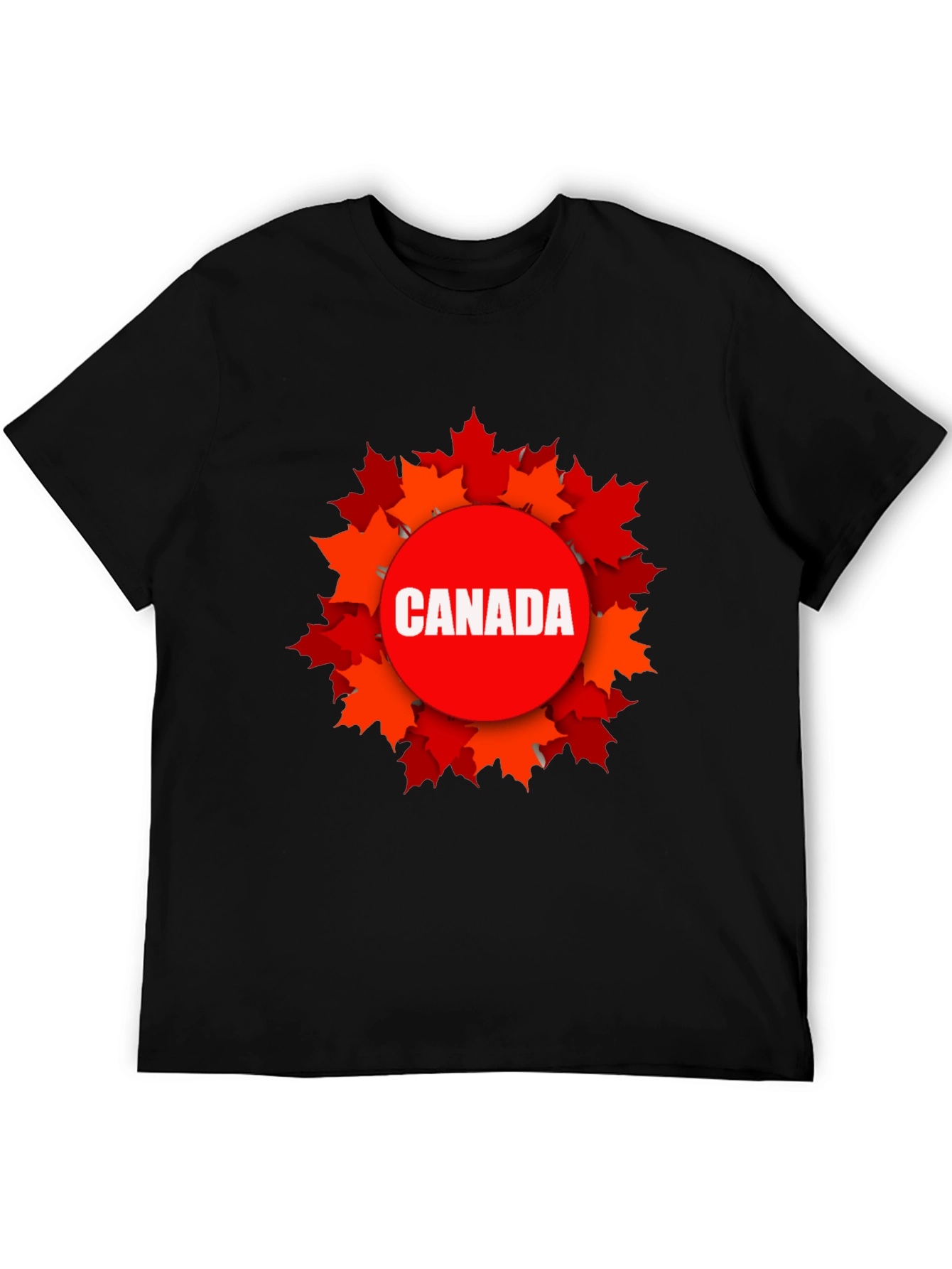 Canada Maple Leaf Graphic Tee - Black