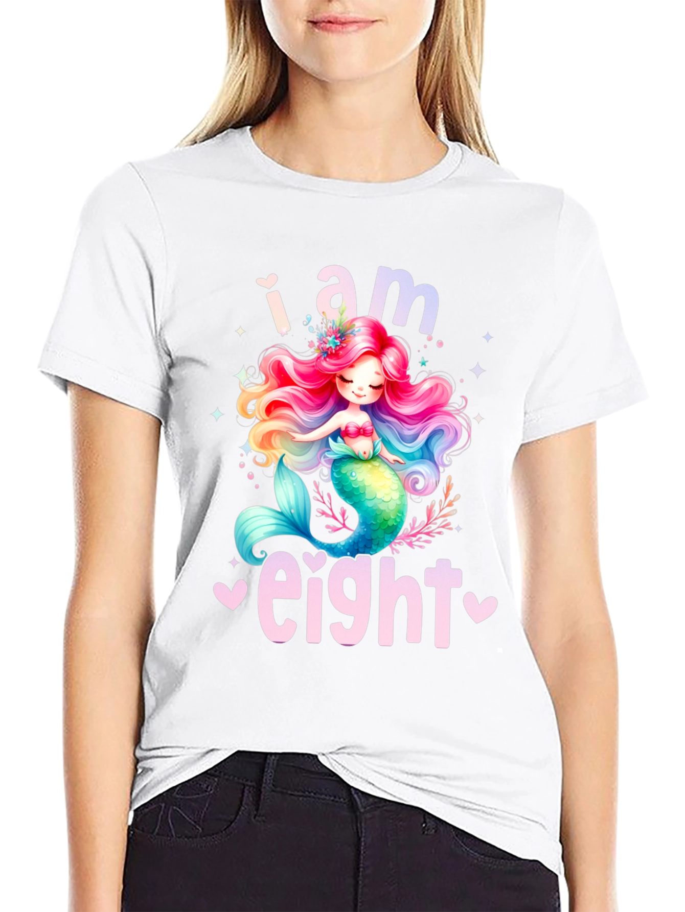 I am Eight Mermaid Birthday Shirt