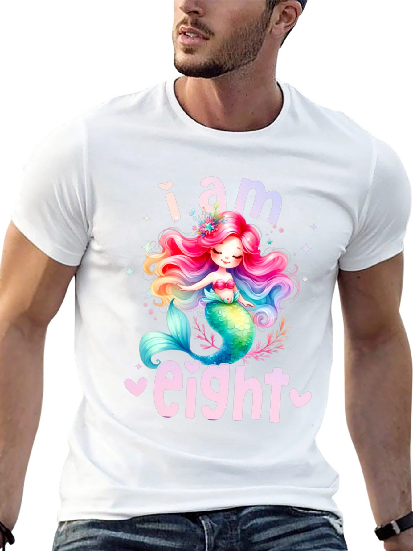 I am Eight Mermaid Birthday Shirt