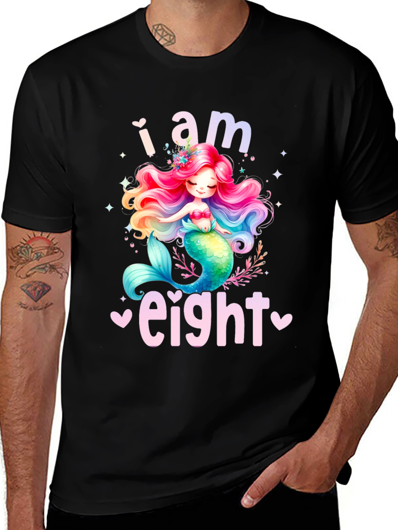 I am Eight Mermaid Birthday Shirt