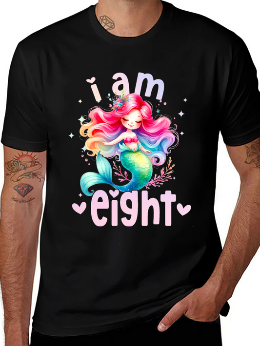 I am Eight Mermaid Birthday Shirt