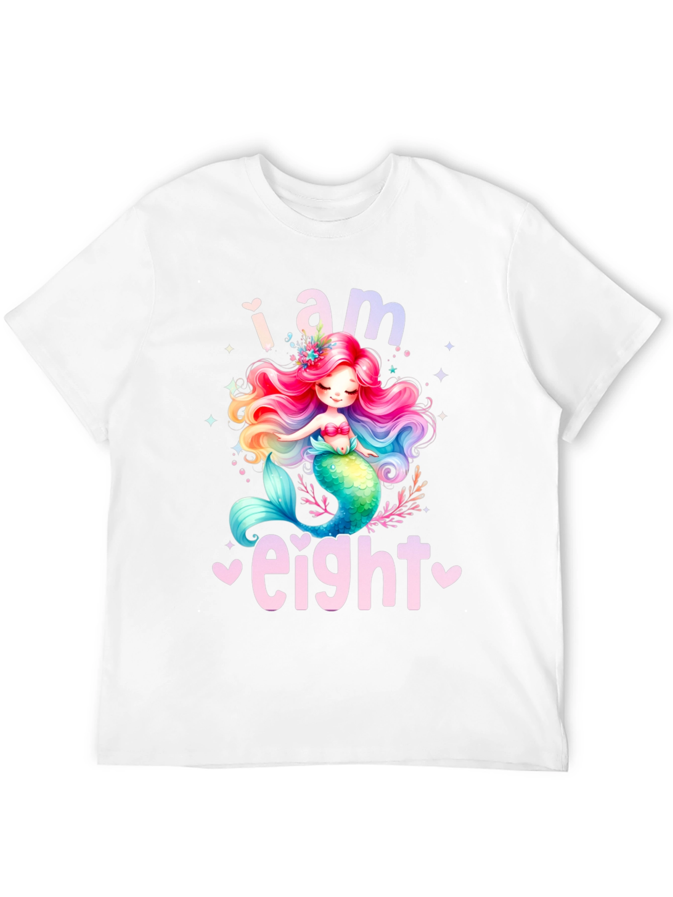 I am Eight Mermaid Birthday Shirt