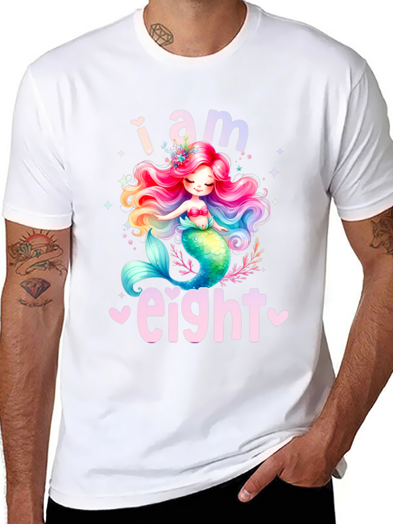 I am Eight Mermaid Birthday Shirt