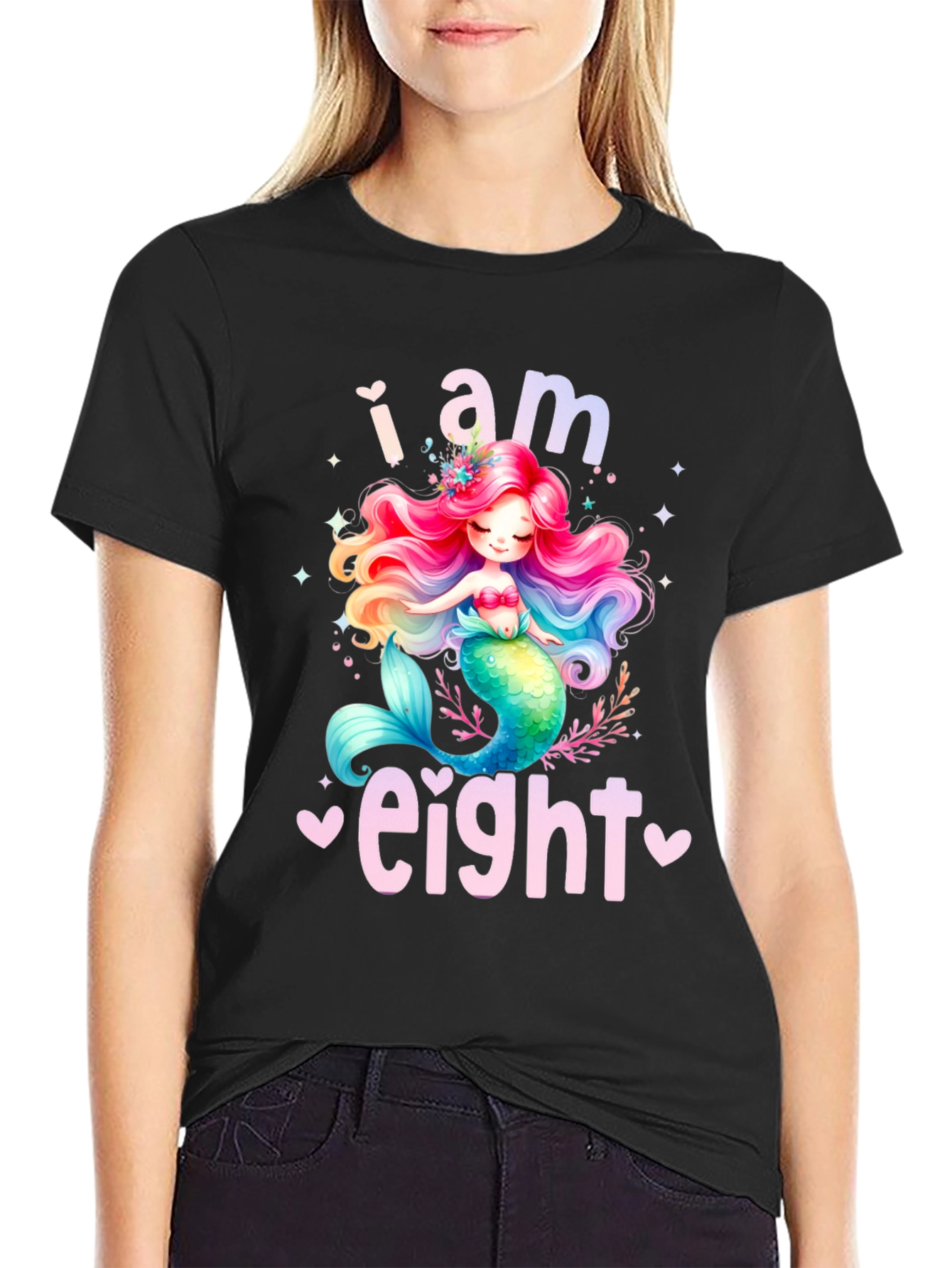 I am Eight Mermaid Birthday Shirt