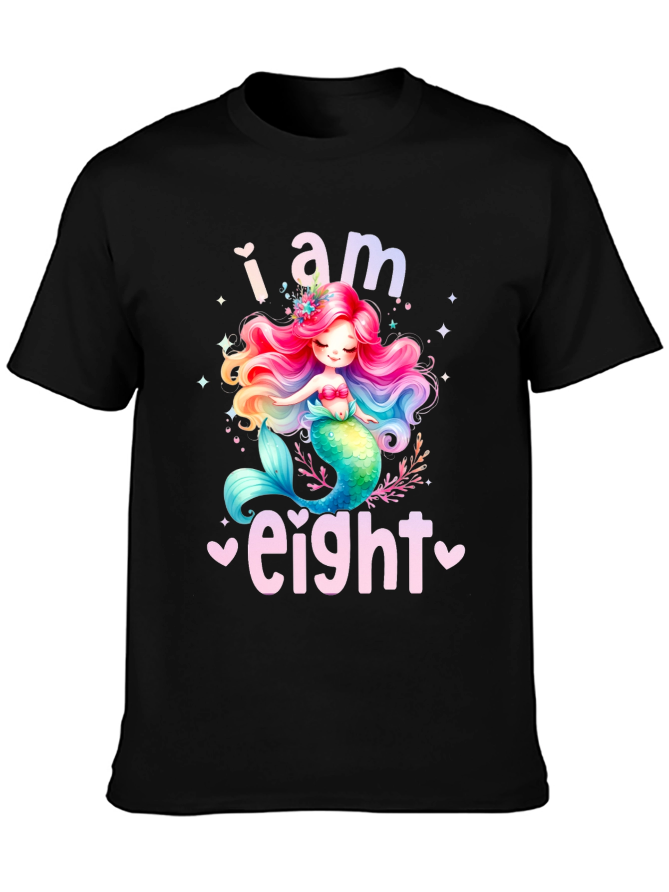 I am Eight Mermaid Birthday Shirt