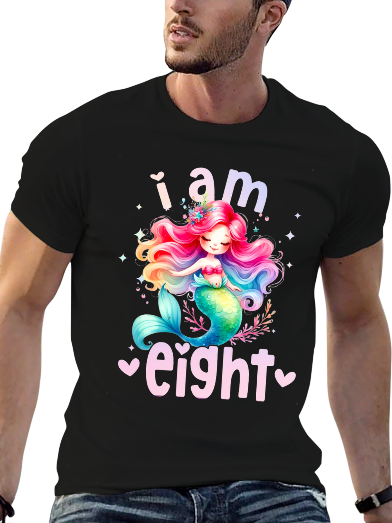 I am Eight Mermaid Birthday Shirt