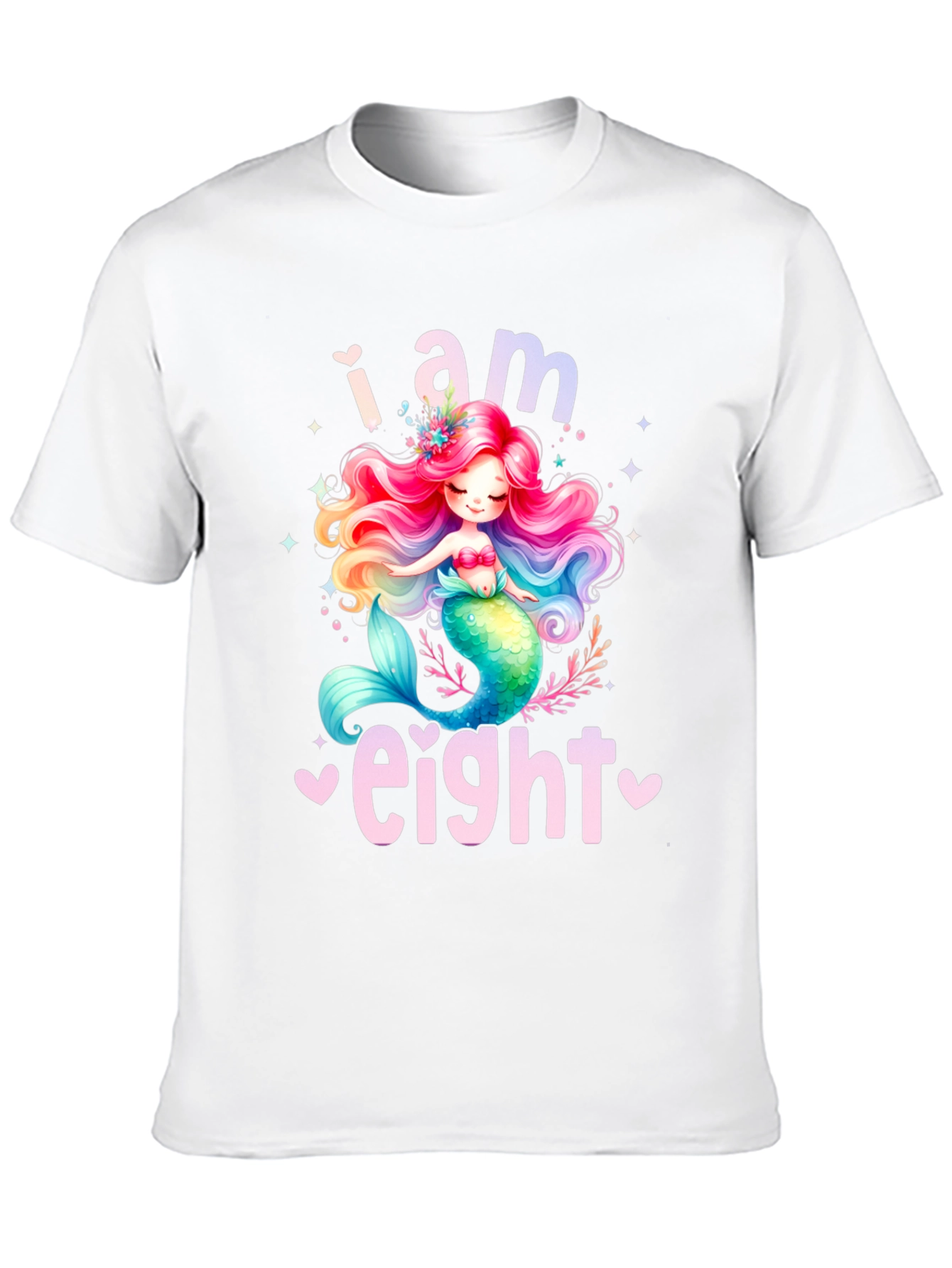 I am Eight Mermaid Birthday Shirt
