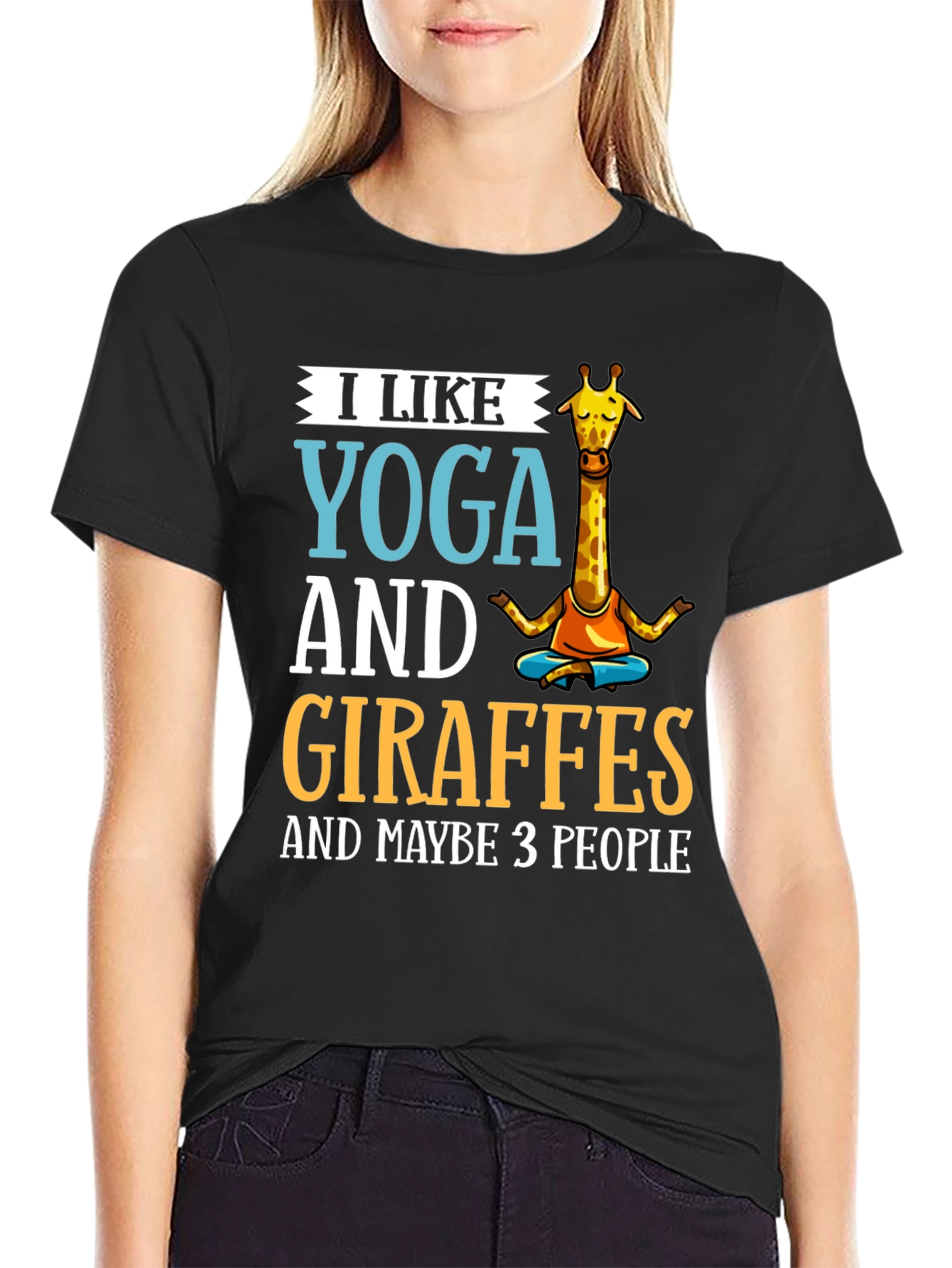 Yoga & Giraffes Graphic Tee - Unisex Cotton T-Shirt
